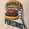 "Burger Perfectionist" Men's Oversized Heavyweight Crewneck T-Shirt