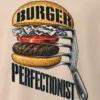 "Burger Perfectionist" Men's Oversized Heavyweight Crewneck T-Shirt