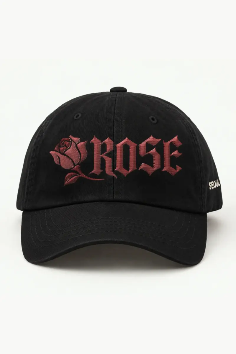 “Burgundy Rose Blackletter” Classic Dad Hat · Embroidered