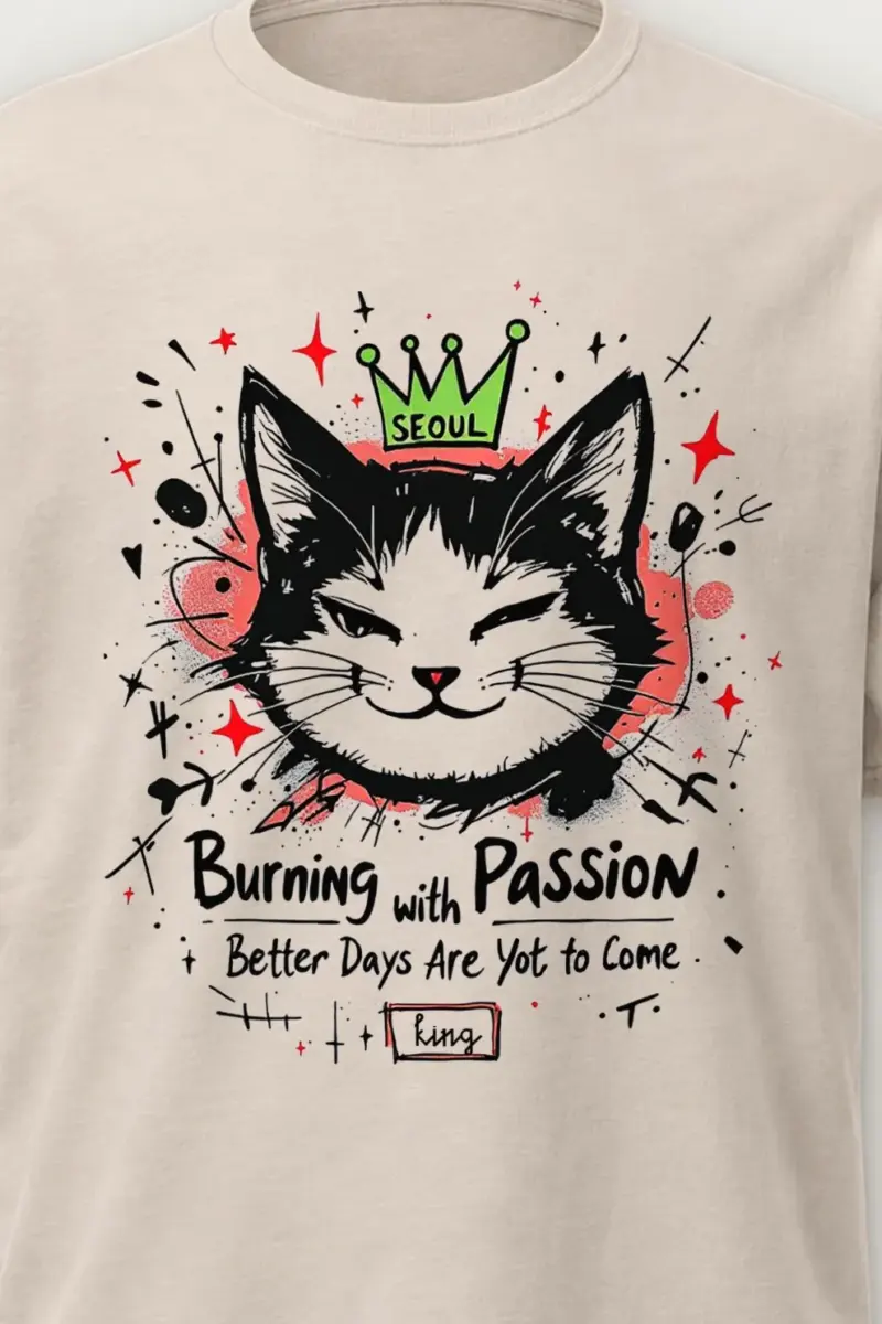 "Burning With Passion" Heavyweight Unisex Crewneck T-shirt