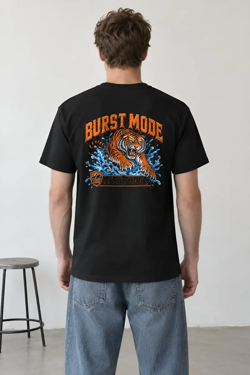 "Burst Mode" Heavyweight Unisex Crewneck T-shirt