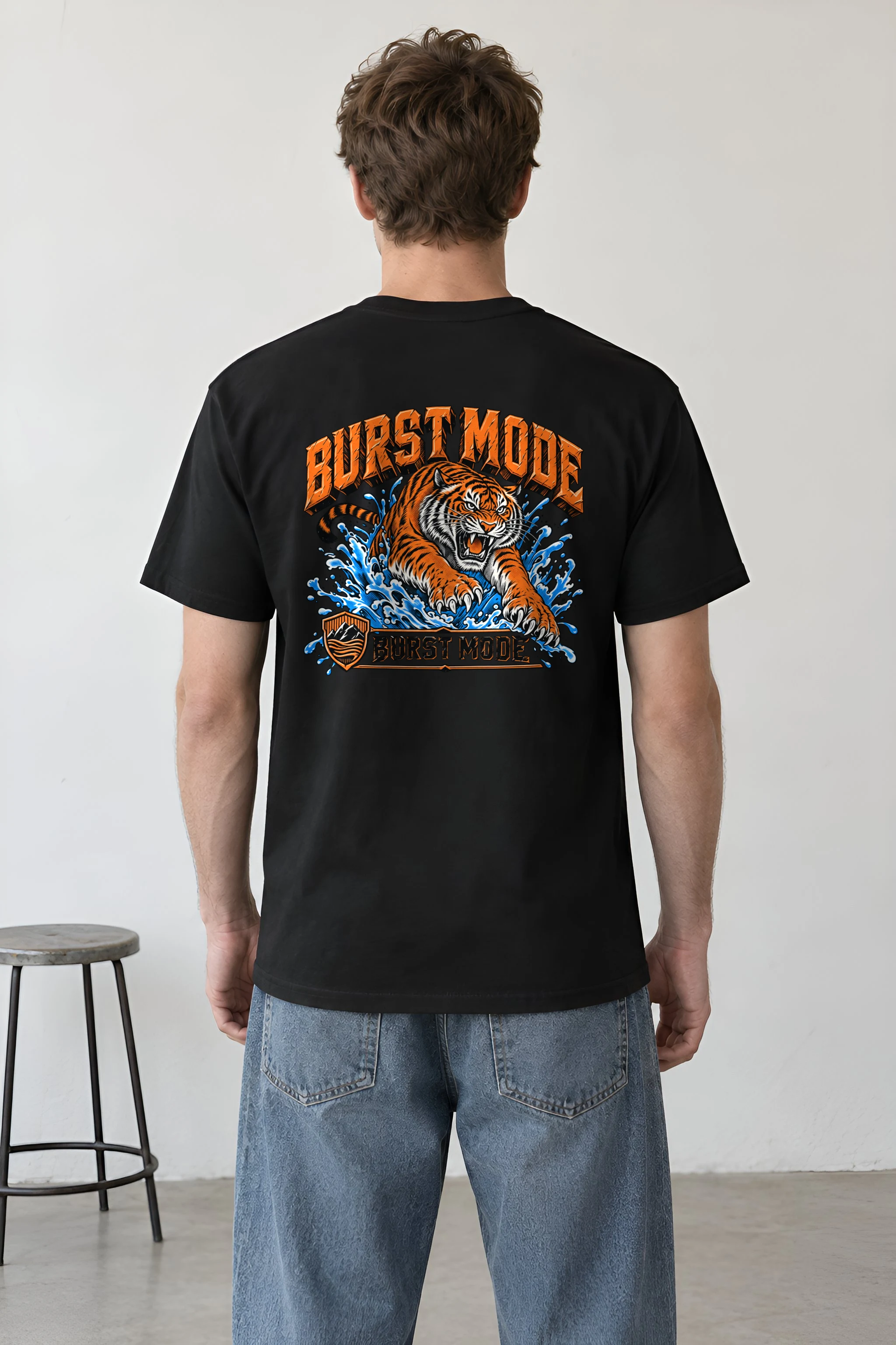 "Burst Mode" Heavyweight Unisex Crewneck T-shirt