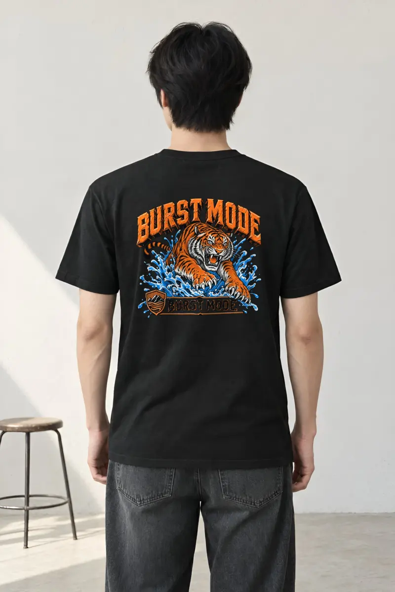 "Burst Mode" Heavyweight Unisex Crewneck T-shirt