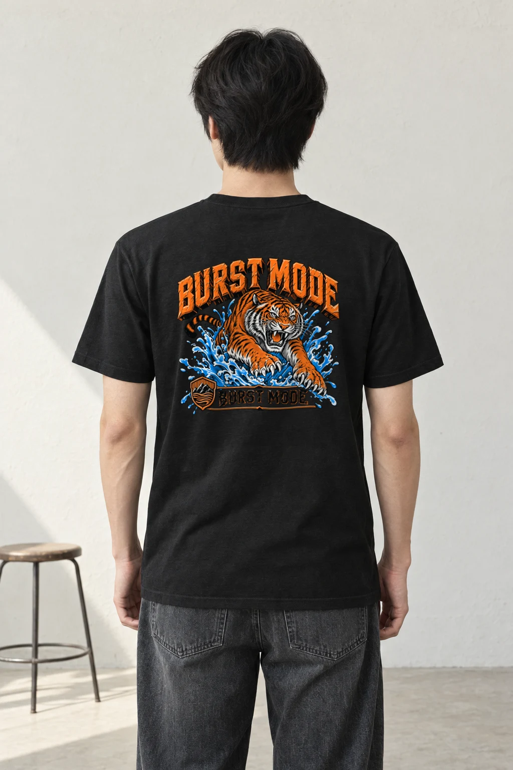 "Burst Mode" Heavyweight Unisex Crewneck T-shirt