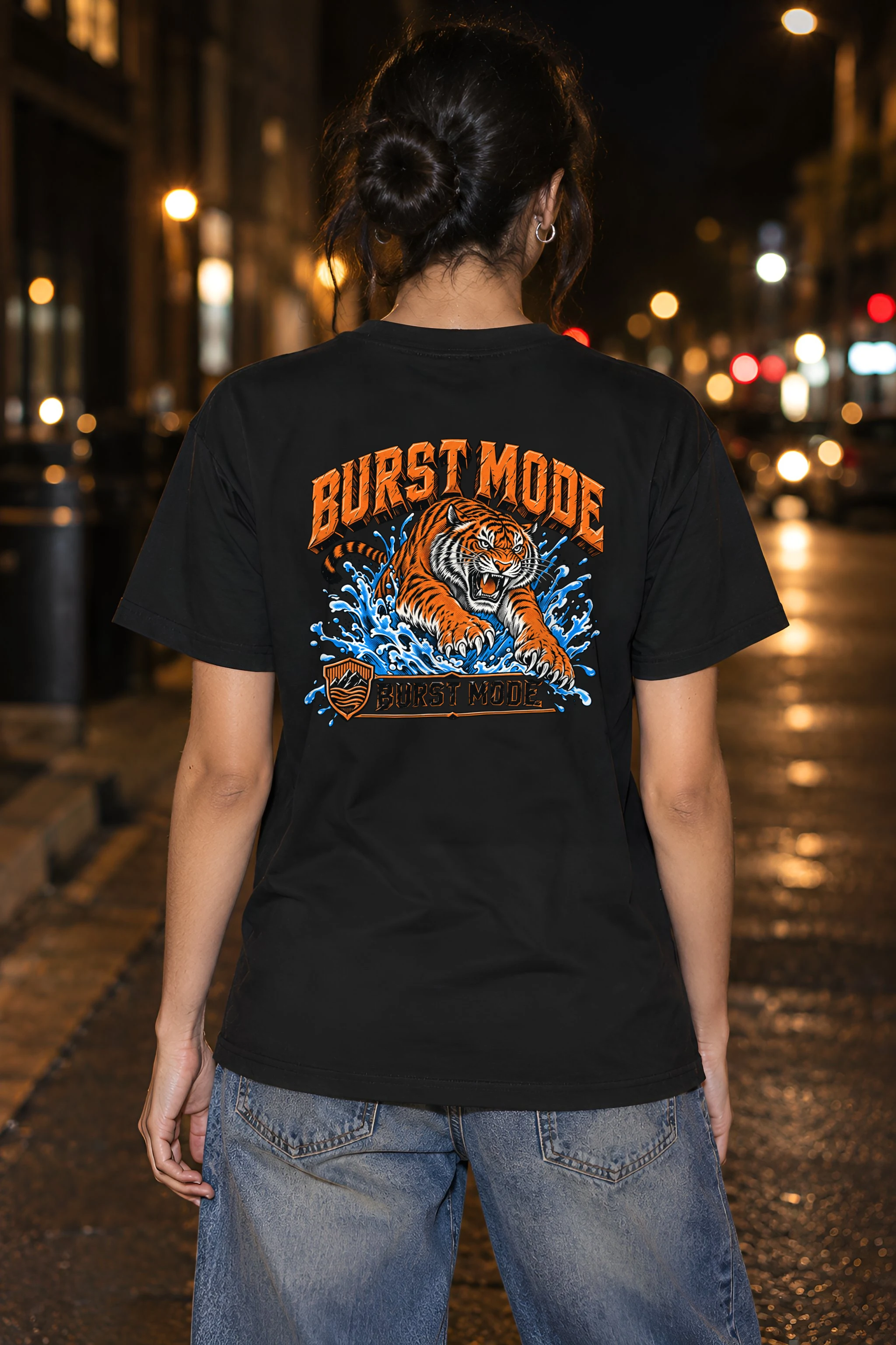 "Burst Mode" Heavyweight Unisex Crewneck T-shirt