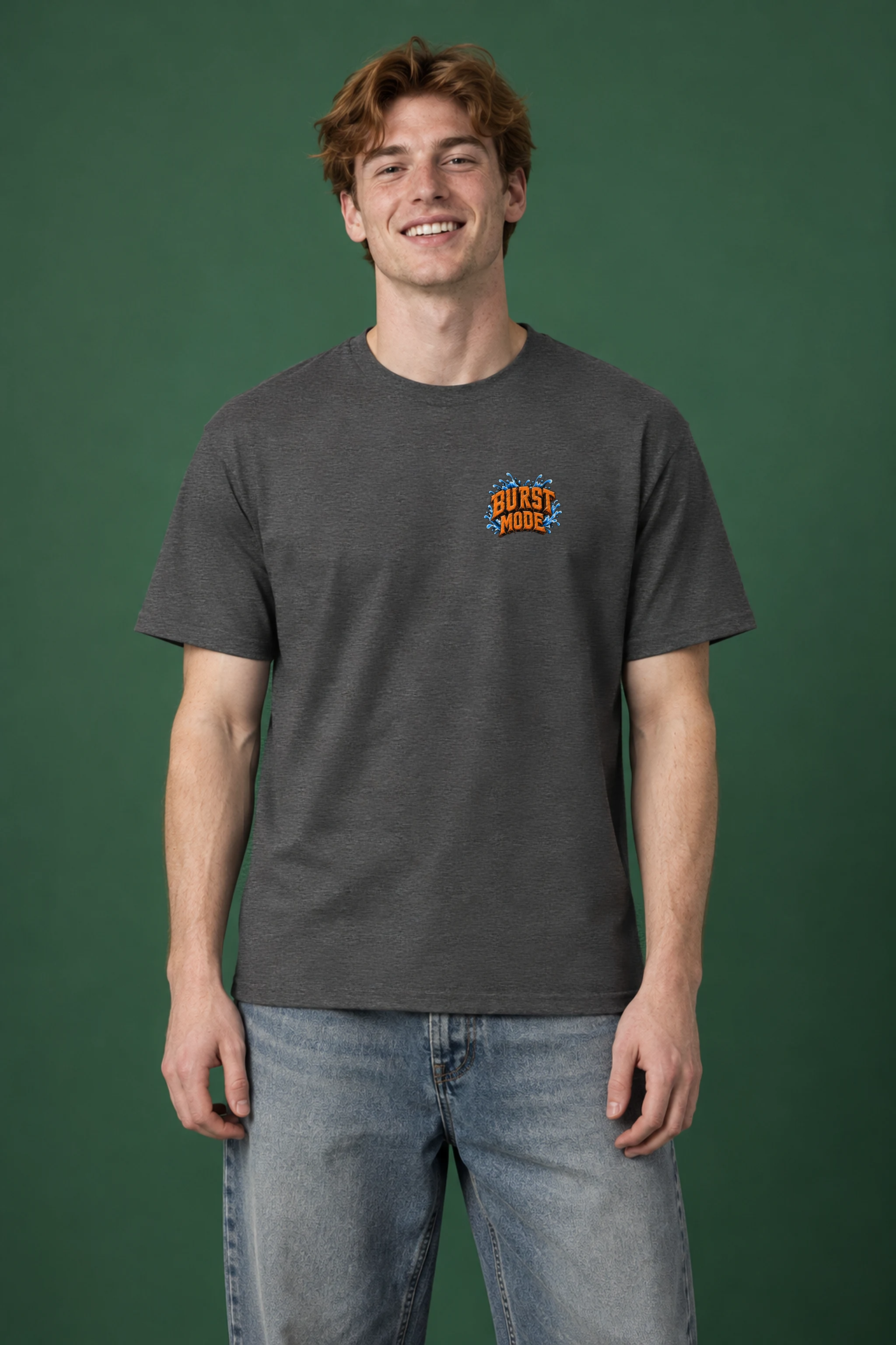 "Burst Mode" Heavyweight Unisex Crewneck T-shirt