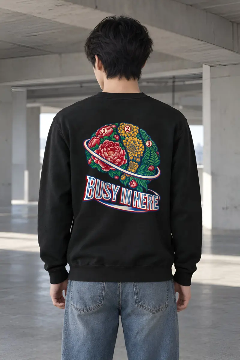 "Busy In Here" Heavy Blend Unisex Crewneck Sweatshirt