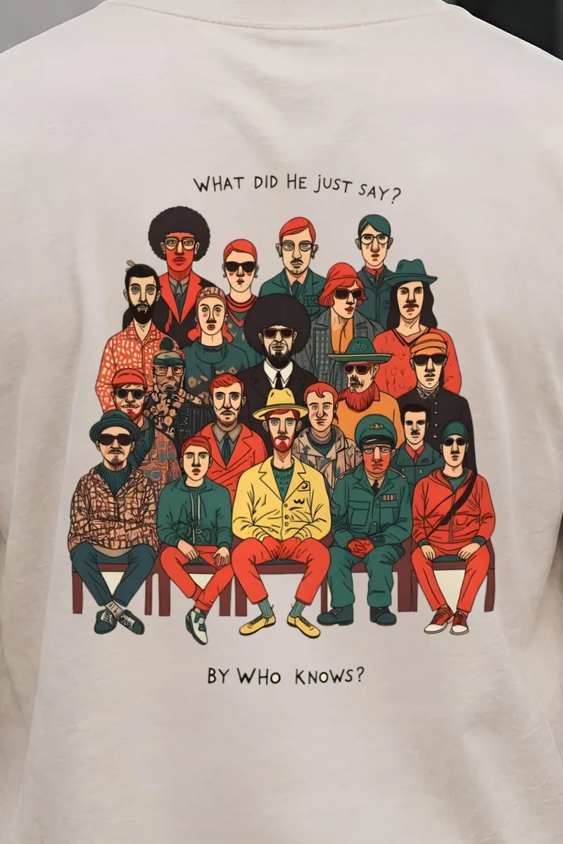 "By Who Knows" Heavyweight Unisex Crewneck T-shirt