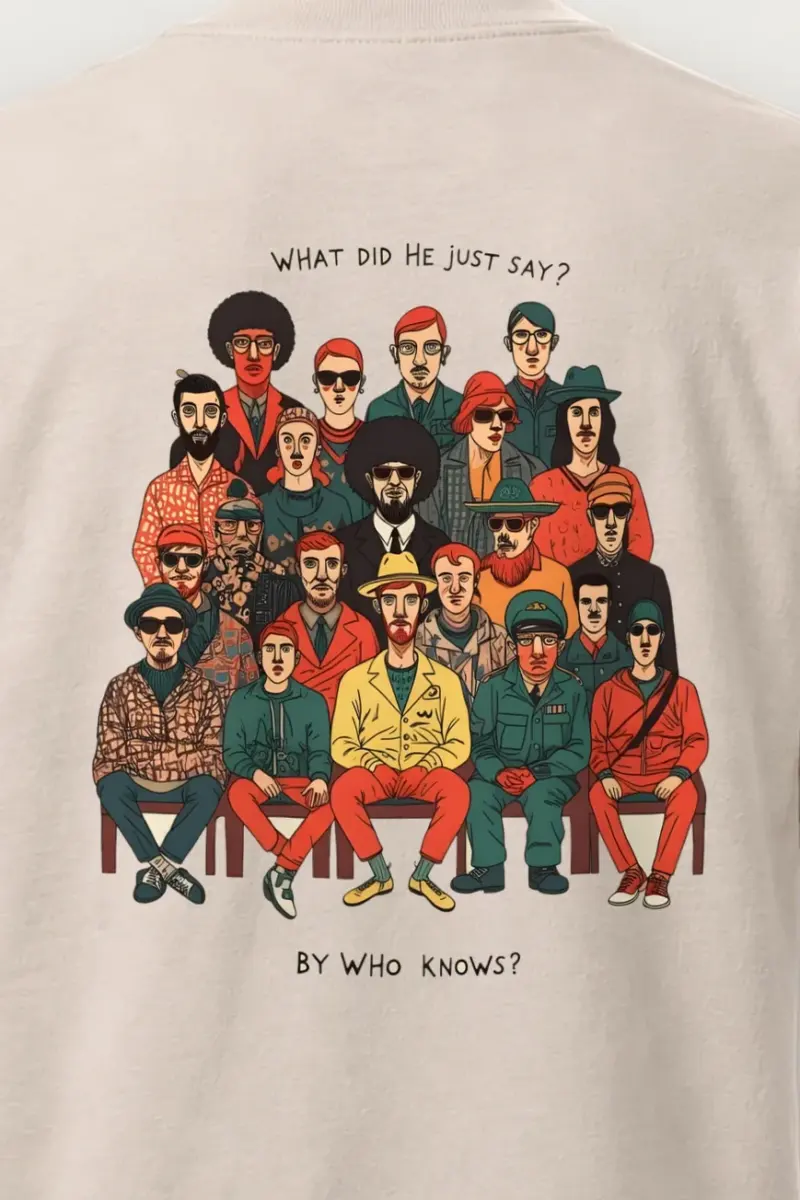 "By Who Knows" Heavyweight Unisex Crewneck T-shirt