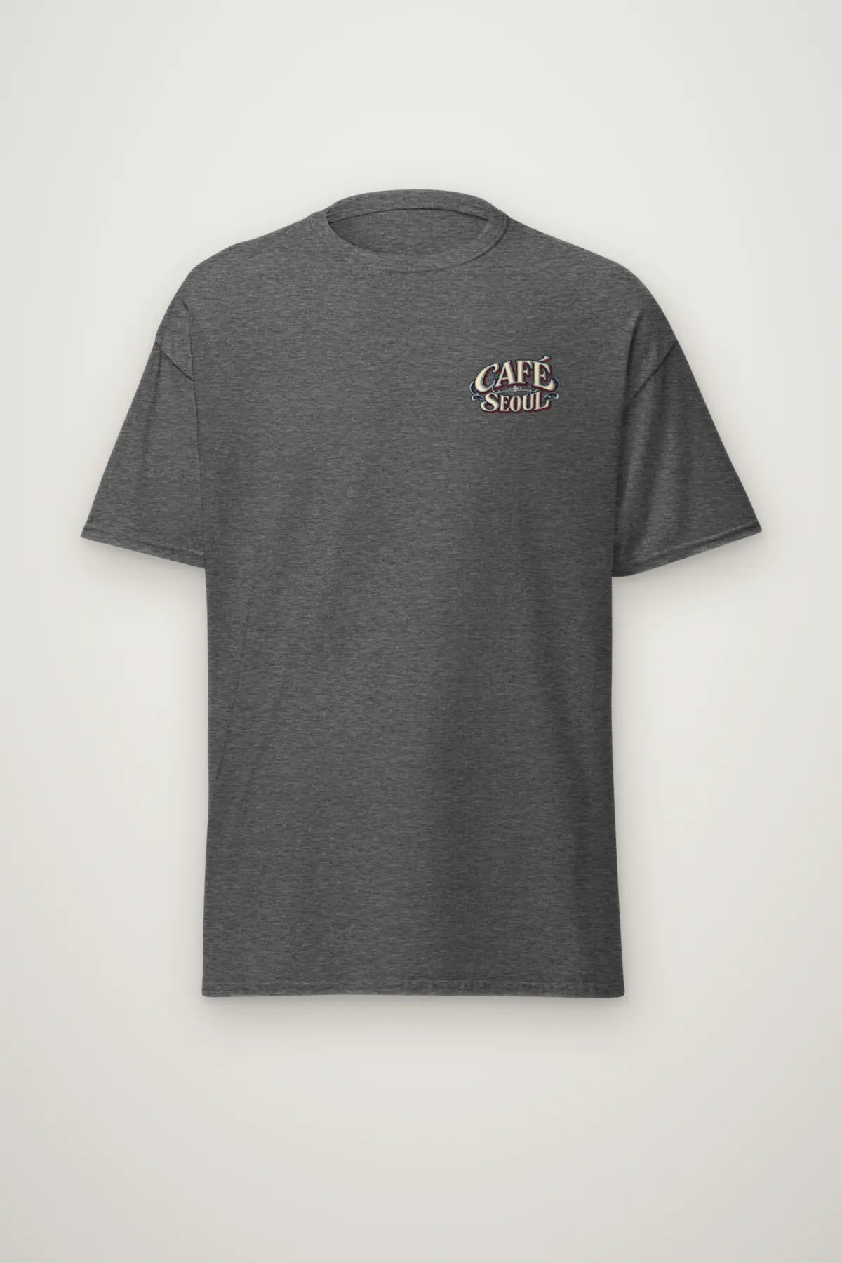 "Café 잠시, 여기서 Seoul" Heavyweight Unisex Crewneck T-shirt