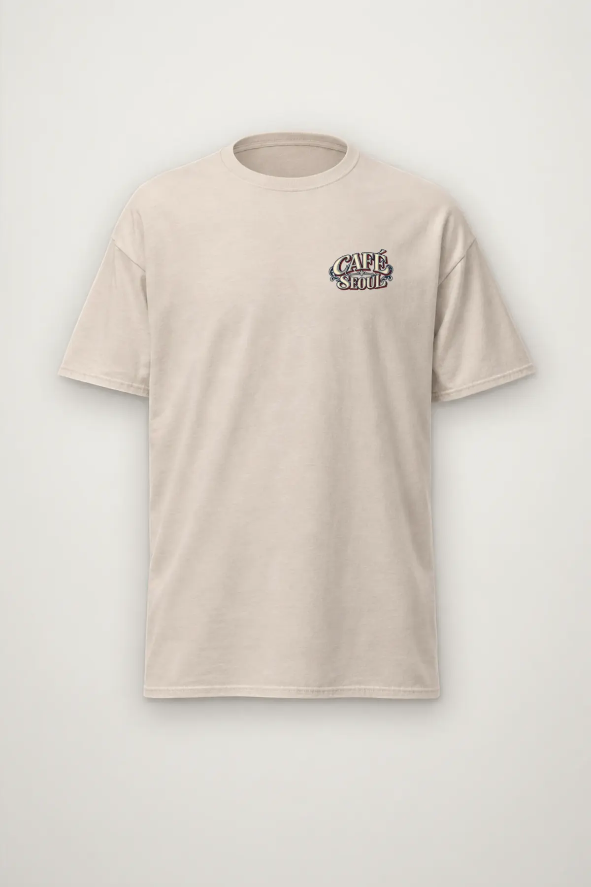"Café 잠시, 여기서 Seoul" Heavyweight Unisex Crewneck T-shirt