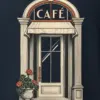 "Café Facade" Heavyweight Unisex Crewneck T-shirt