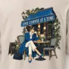 "Café Side Pause" Heavyweight Unisex Crewneck T-shirt