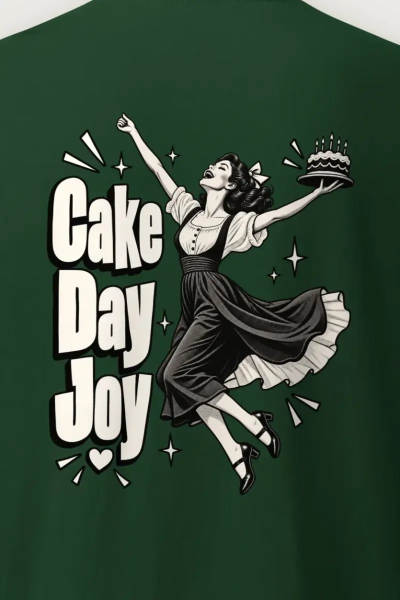 "Cake Day Joy" Heavyweight Unisex Crewneck T-shirt