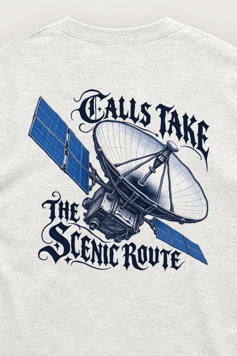 "Calls Take the Scenic Route" Unisex Longsleeve T-shirt - the graphic up close