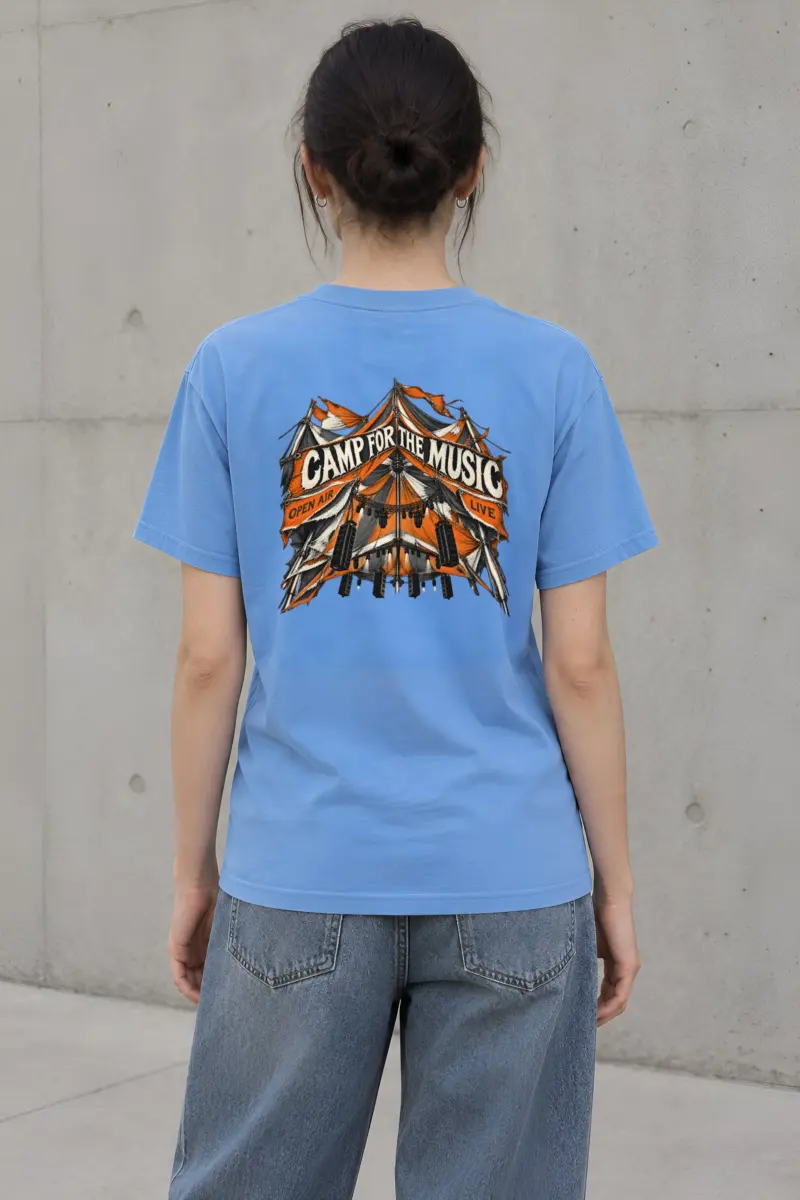 “Camp for the Music” Heavyweight Unisex Crewneck T-shirt