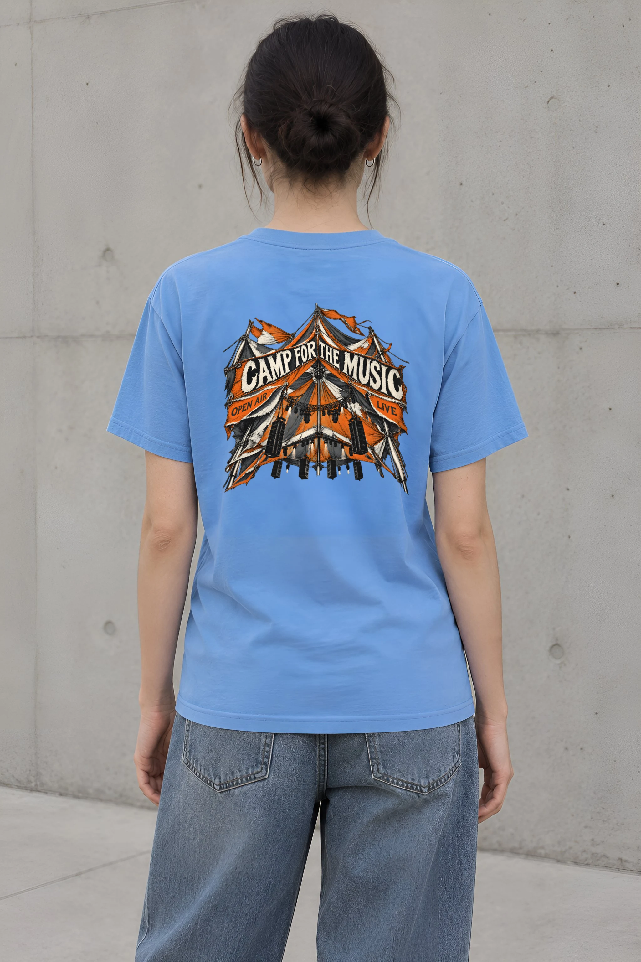 "Camp for the Music" Heavyweight Unisex Crewneck T-shirt