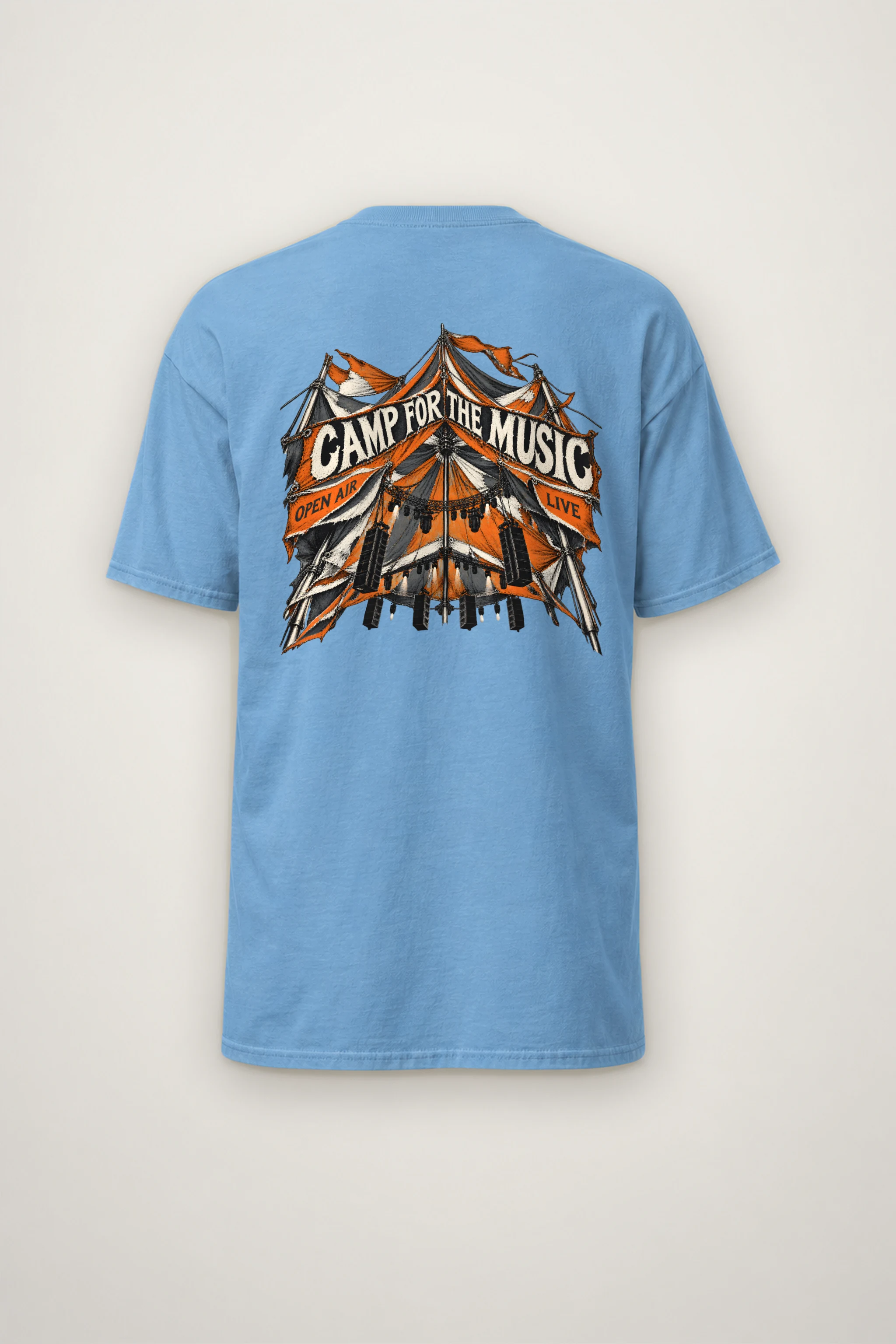 "Camp for the Music" Heavyweight Unisex Crewneck T-shirt