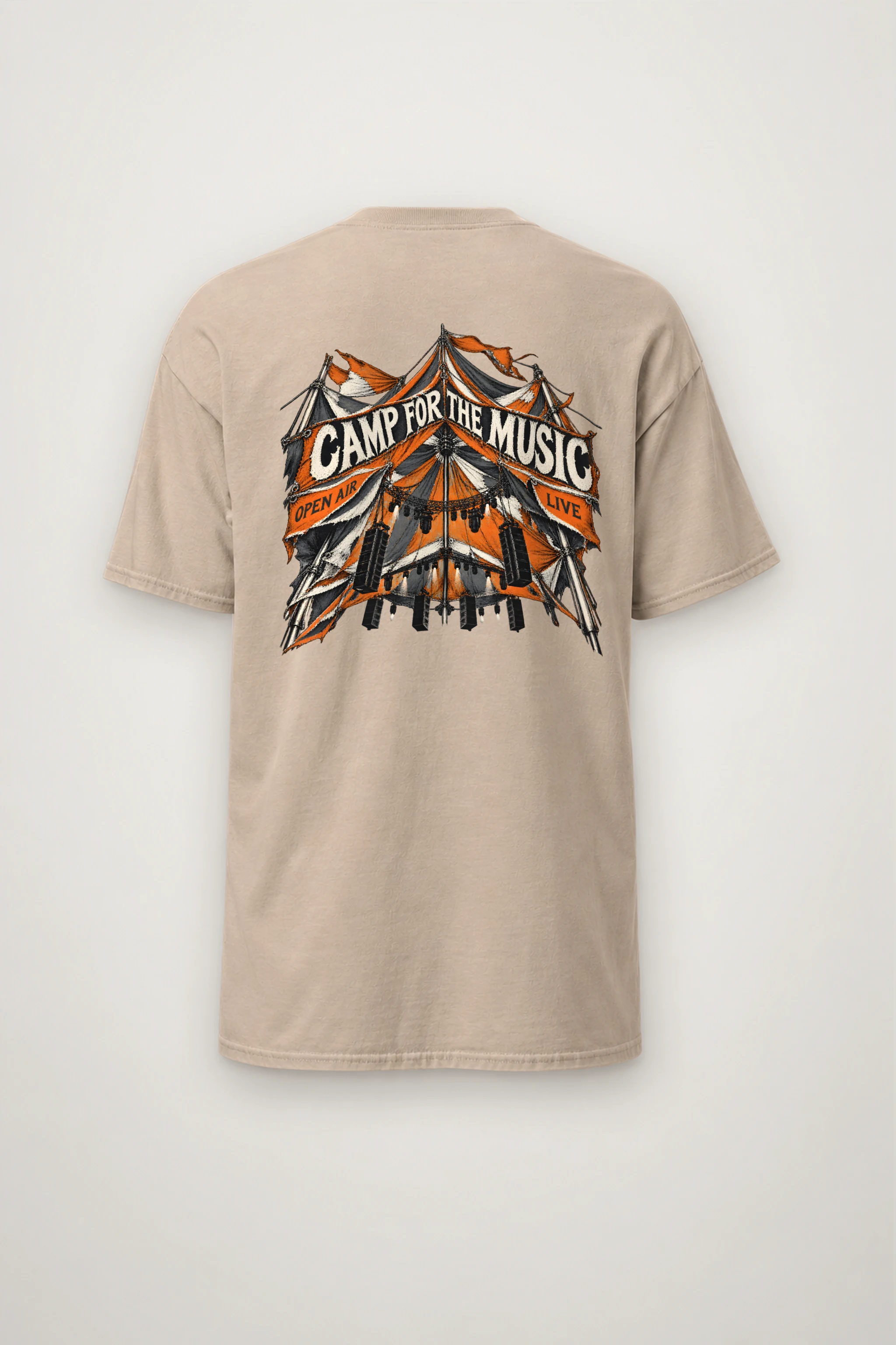 "Camp for the Music" Heavyweight Unisex Crewneck T-shirt