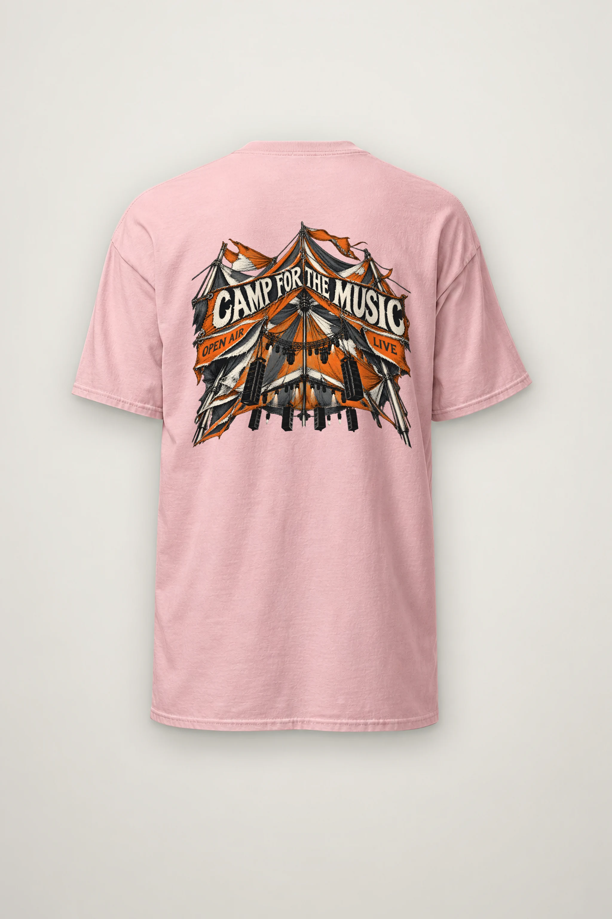 "Camp for the Music" Heavyweight Unisex Crewneck T-shirt