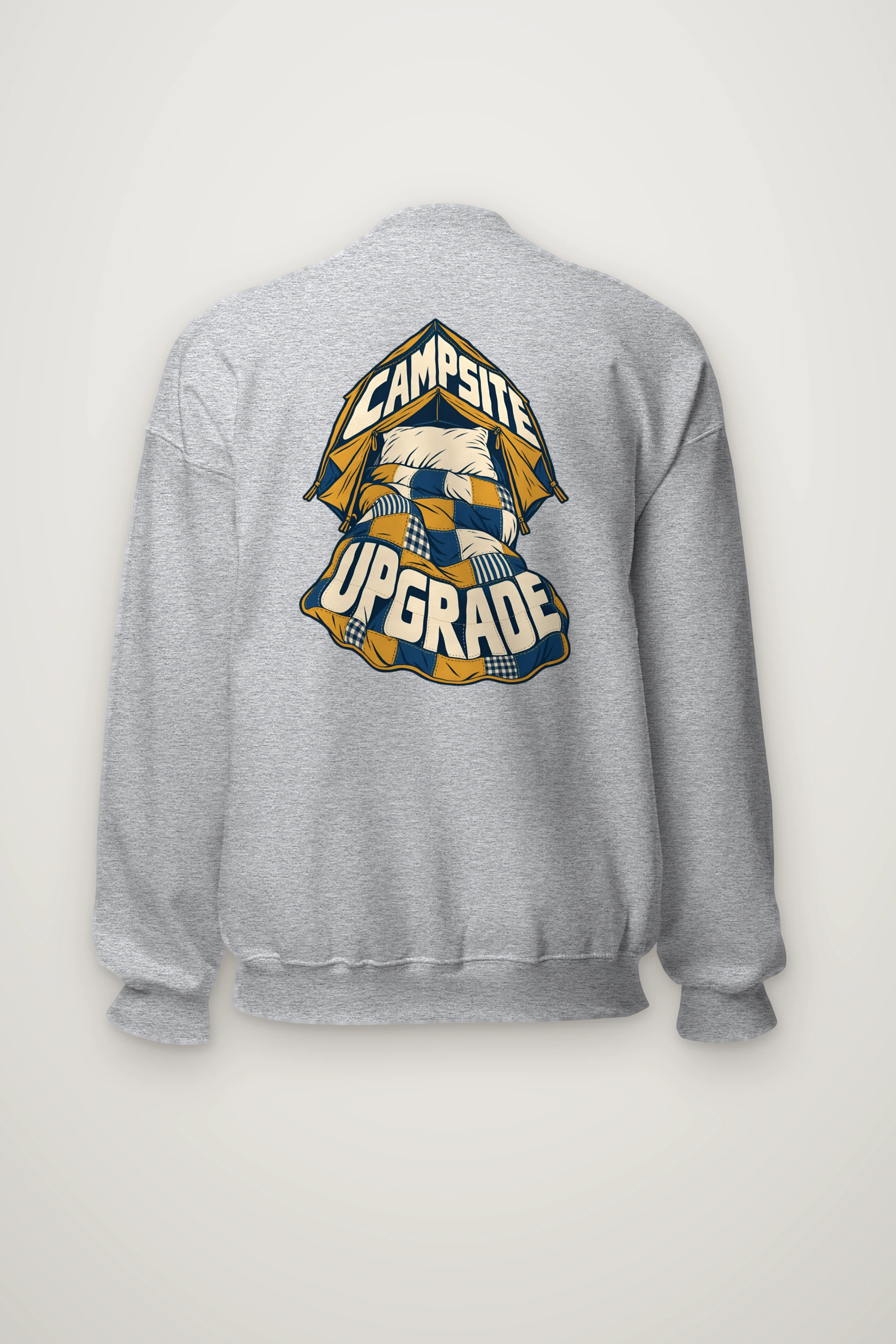 "Campsite Upgrade" Heavy Blend Unisex Crewneck Sweatshirt