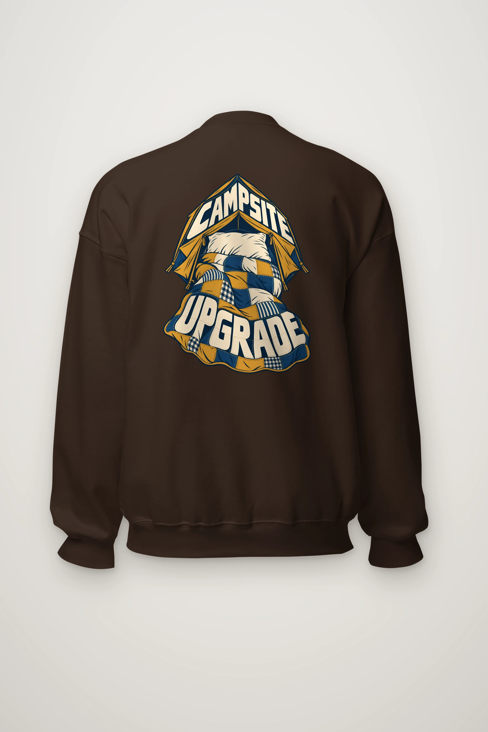 "Campsite Upgrade" Heavy Blend Unisex Crewneck Sweatshirt