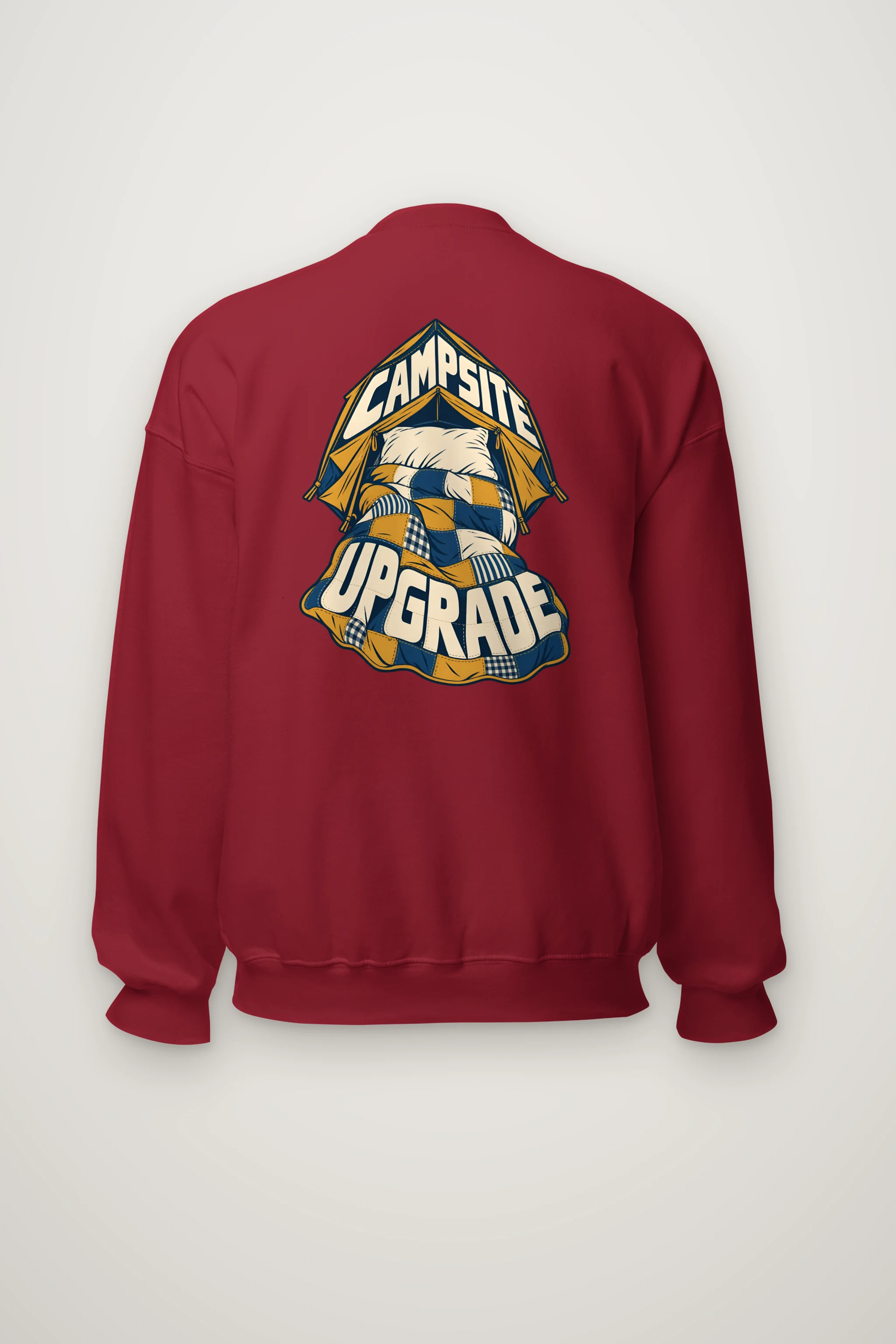 "Campsite Upgrade" Heavy Blend Unisex Crewneck Sweatshirt