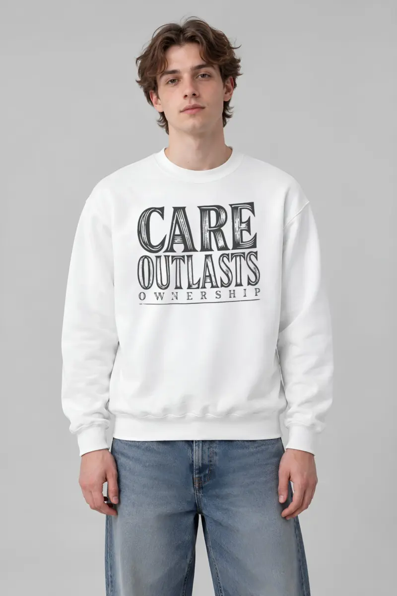 "Care Outlasts Ownership" Heavy Blend Unisex Crewneck Sweatshirt