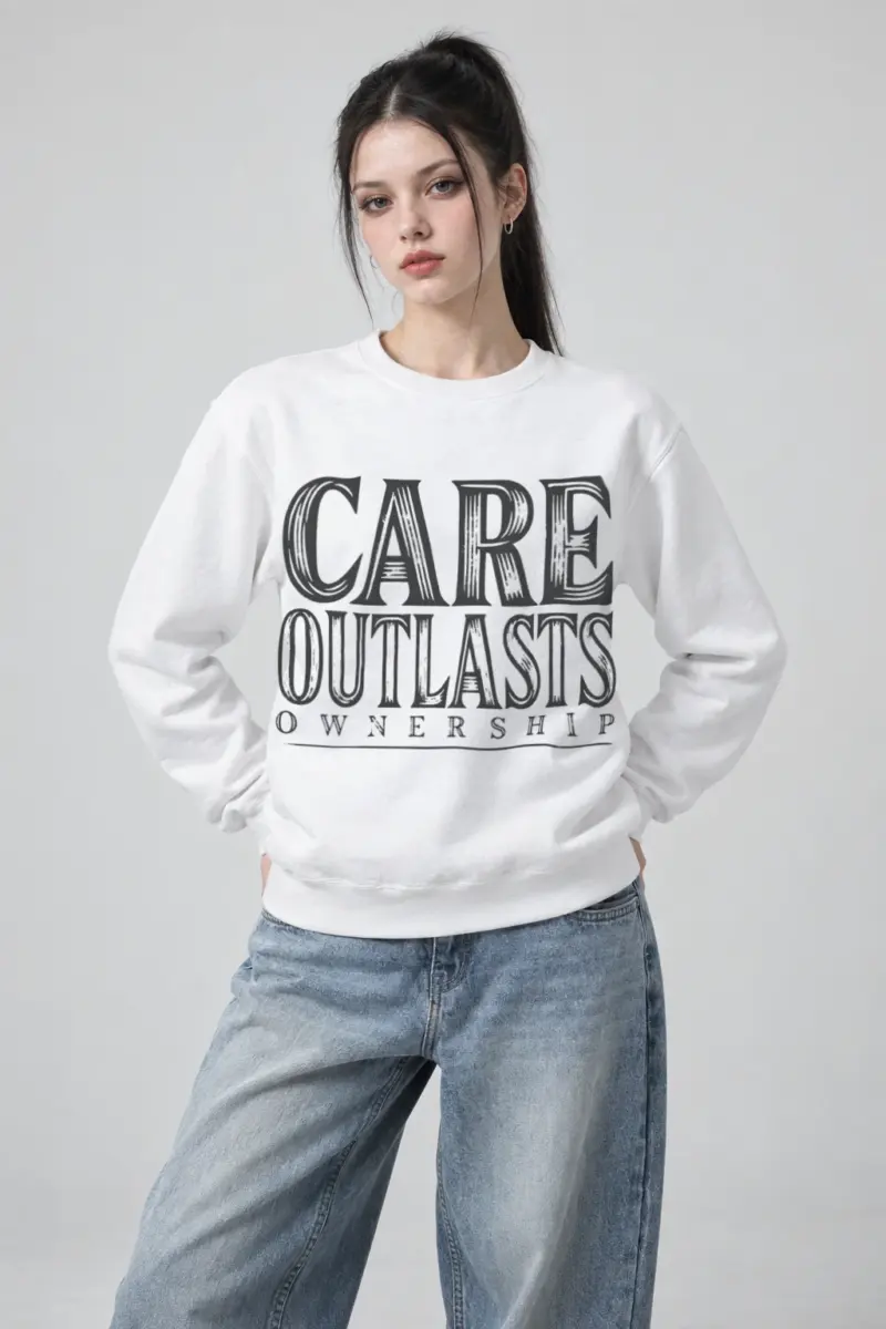 “Care Outlasts Ownership” Heavy Blend Unisex Crewneck Sweatshirt