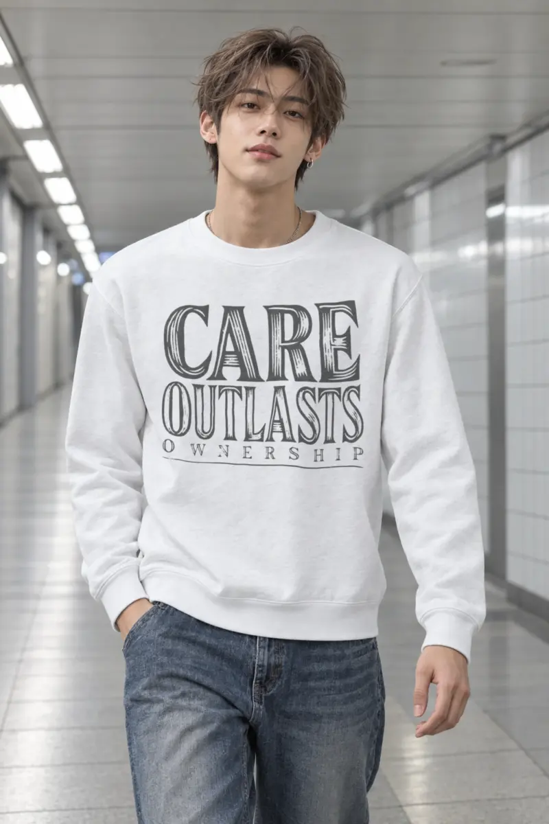 "Care Outlasts Ownership" Heavy Blend Unisex Crewneck Sweatshirt