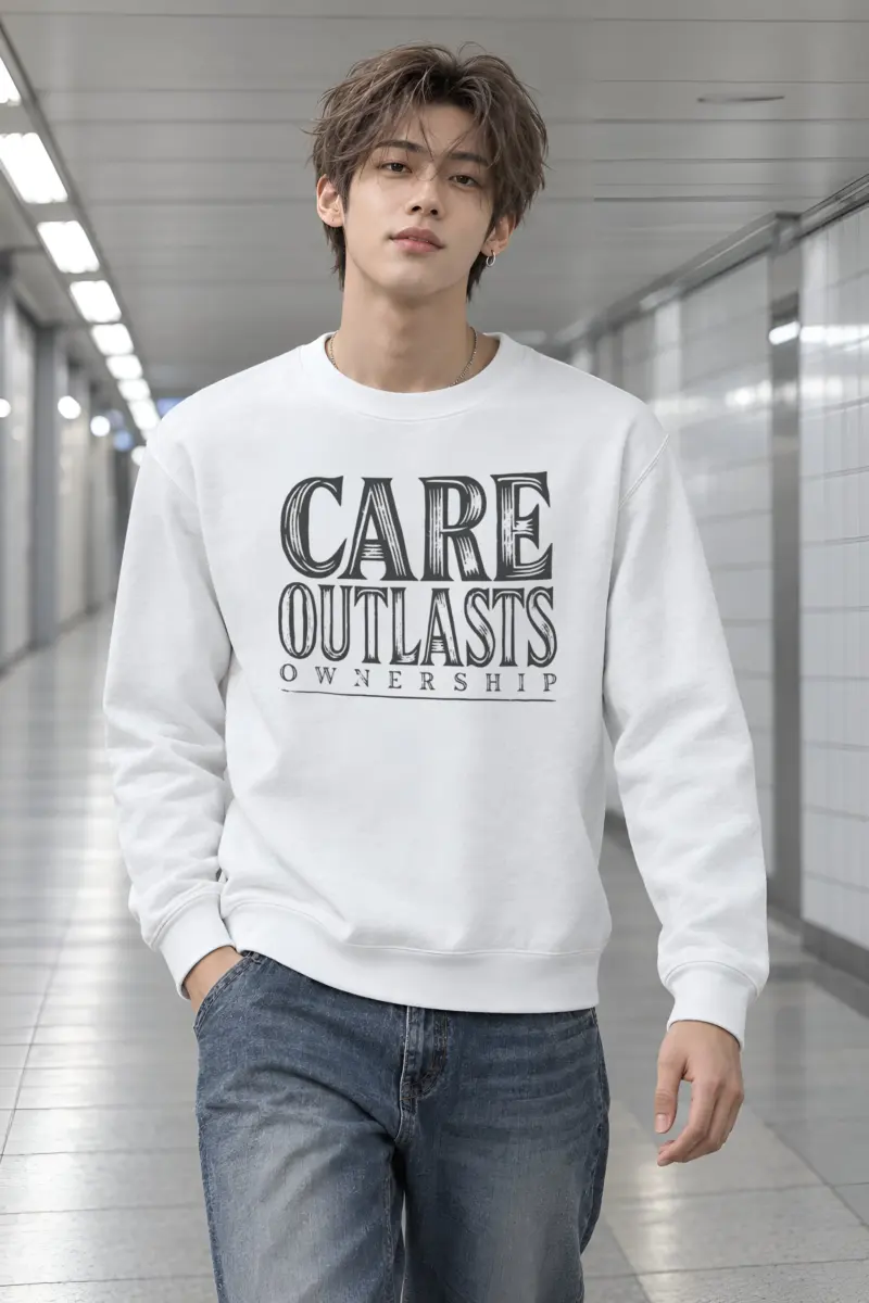 "Care Outlasts Ownership" Heavy Blend Unisex Crewneck Sweatshirt