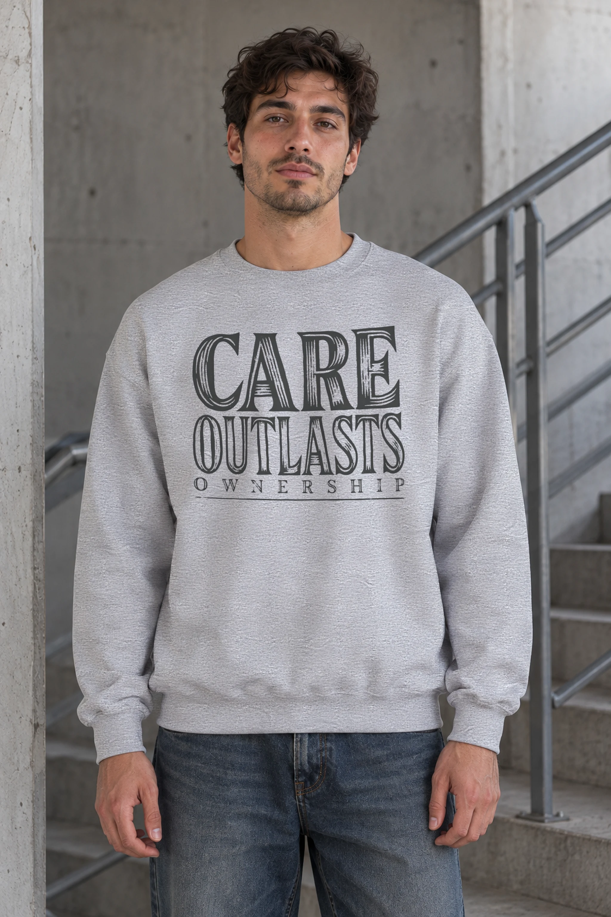 "Care Outlasts Ownership" Heavy Blend Unisex Crewneck Sweatshirt