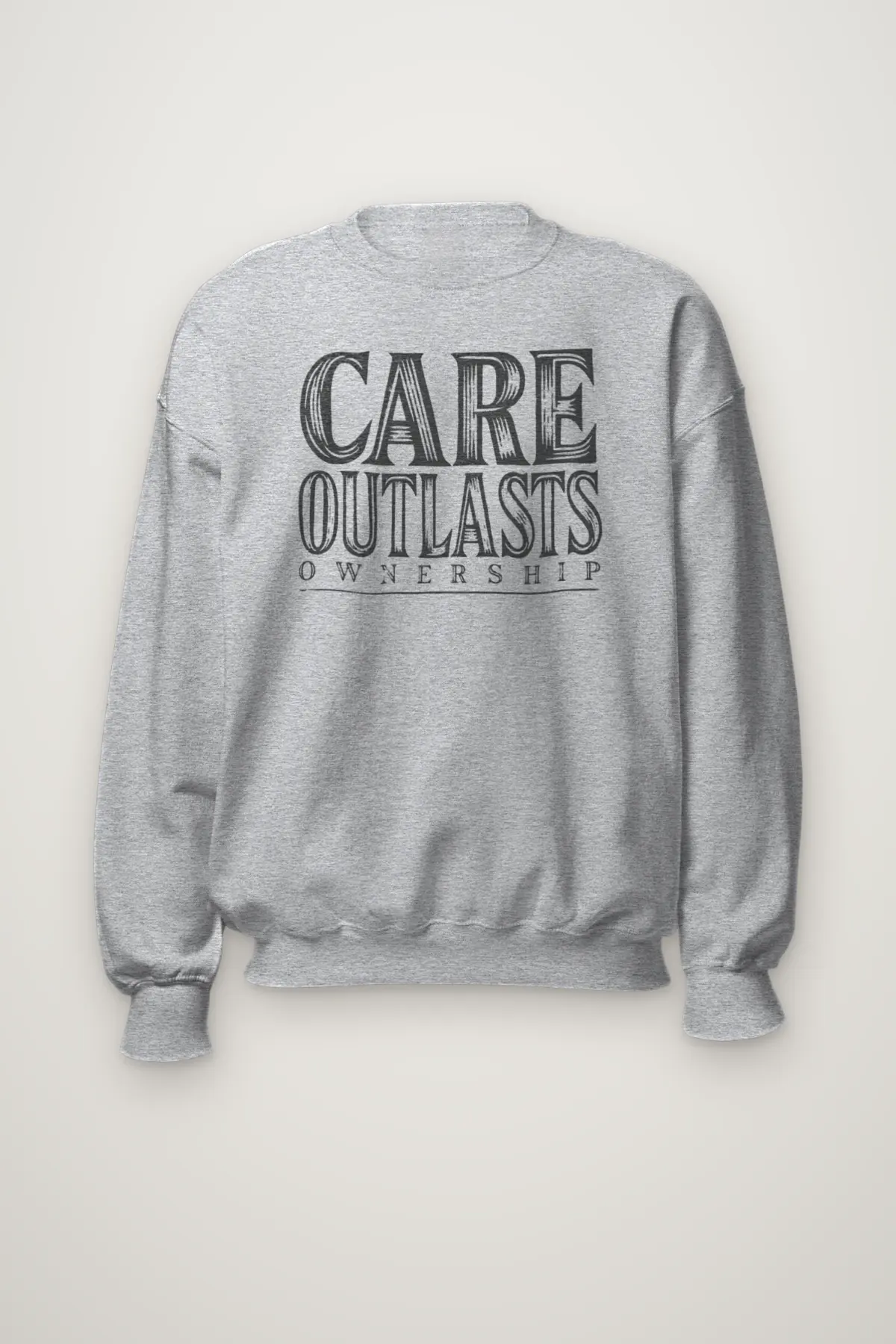 "Care Outlasts Ownership" Heavy Blend Unisex Crewneck Sweatshirt