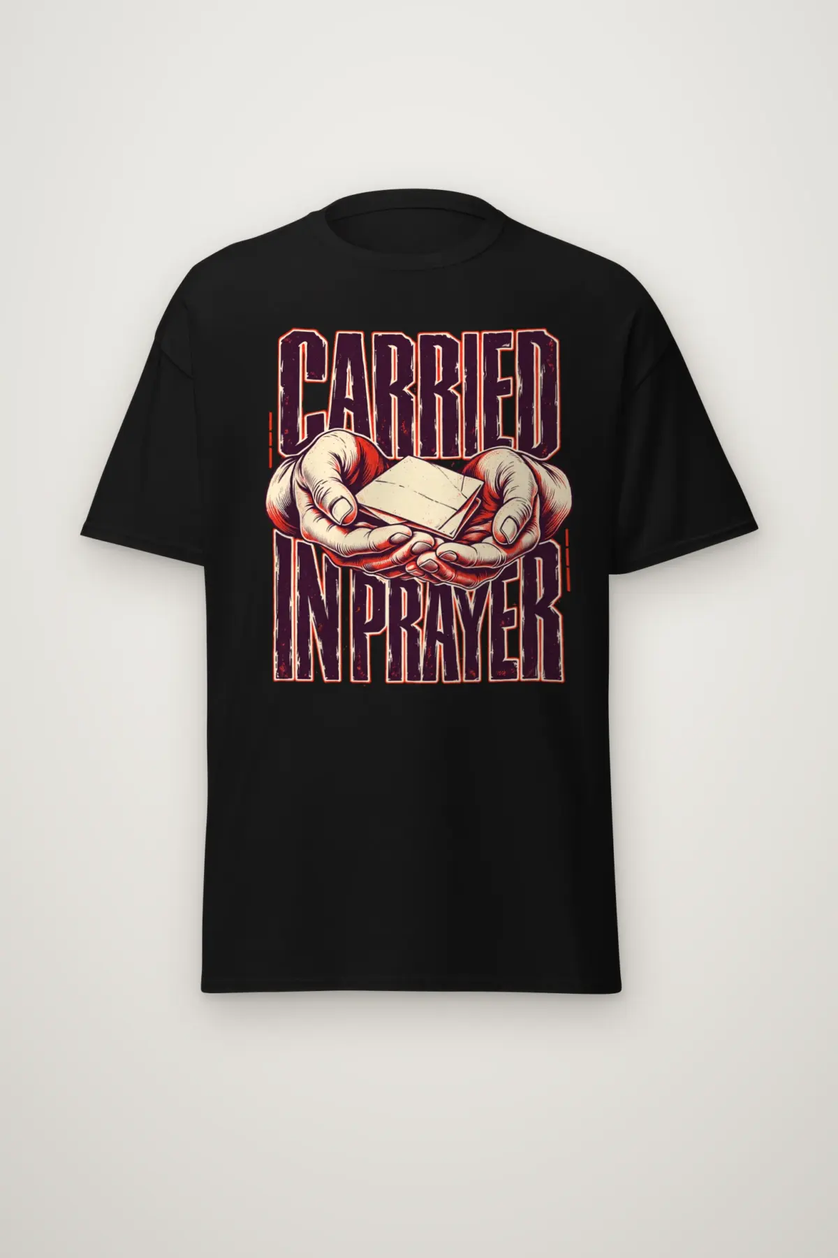 "Carried in Prayer" Heavyweight Unisex Crewneck T-shirt