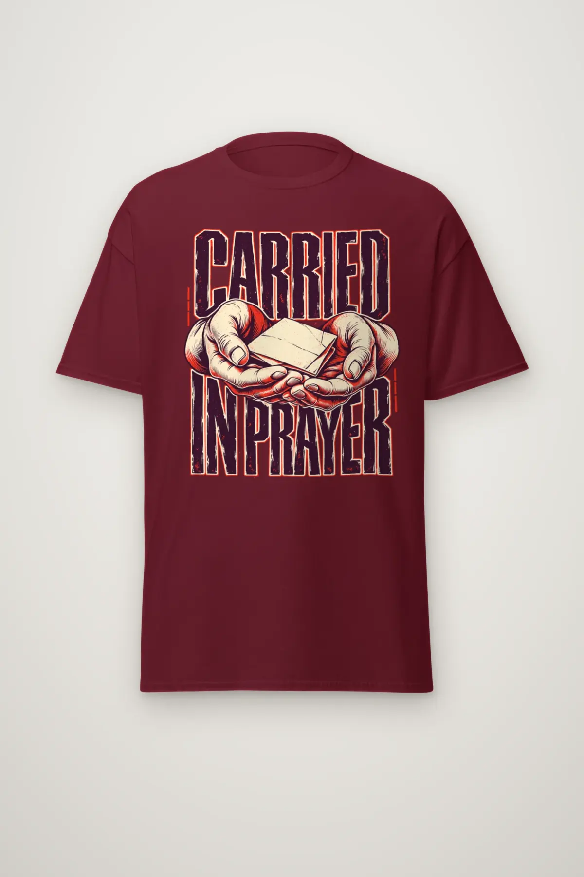 "Carried in Prayer" Heavyweight Unisex Crewneck T-shirt