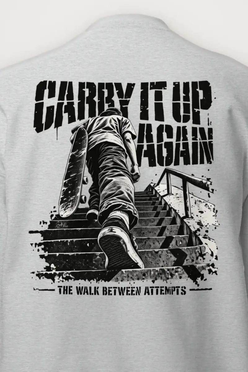 "Carry It Up Again" Heavy Blend Unisex Crewneck Sweatshirt - the graphic up close