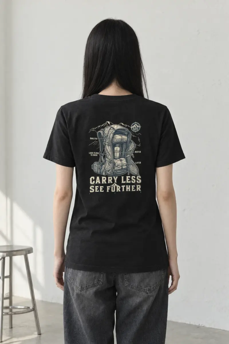 "Carry Less See Further" Heavyweight Unisex Crewneck T-shirt