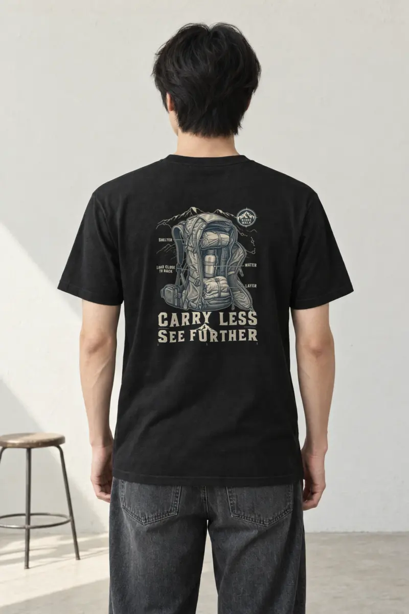 "Carry Less See Further" Heavyweight Unisex Crewneck T-shirt
