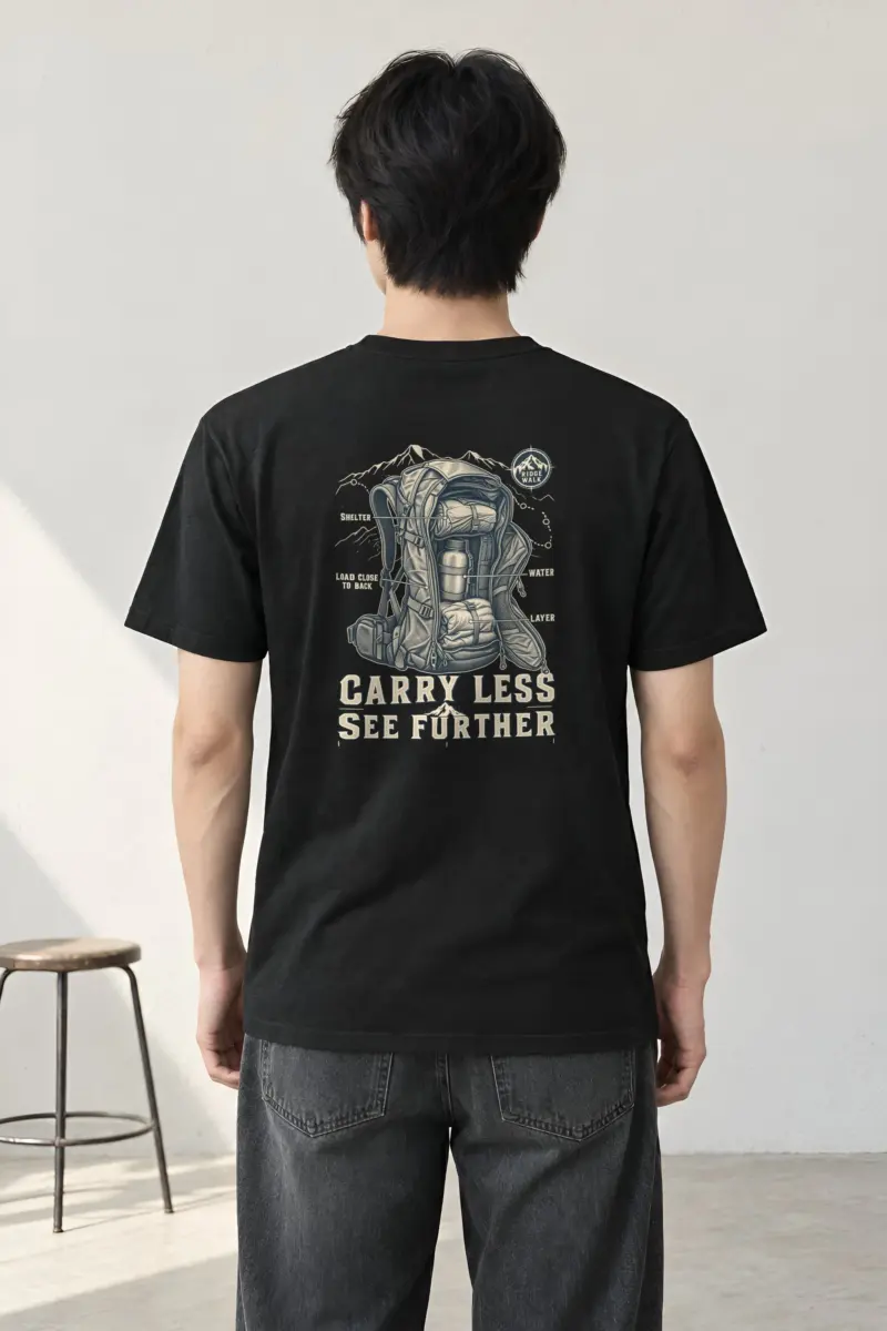"Carry Less See Further" Heavyweight Unisex Crewneck T-shirt