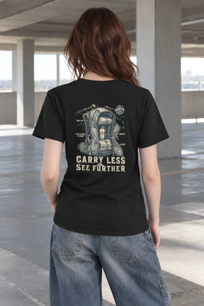 "Carry Less See Further" Heavyweight Unisex Crewneck T-shirt