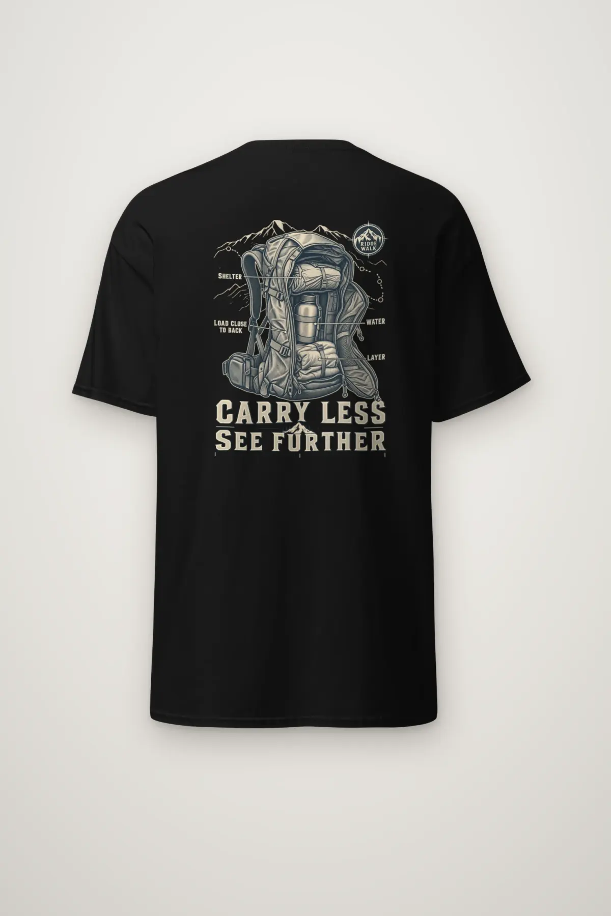 "Carry Less See Further" Heavyweight Unisex Crewneck T-shirt