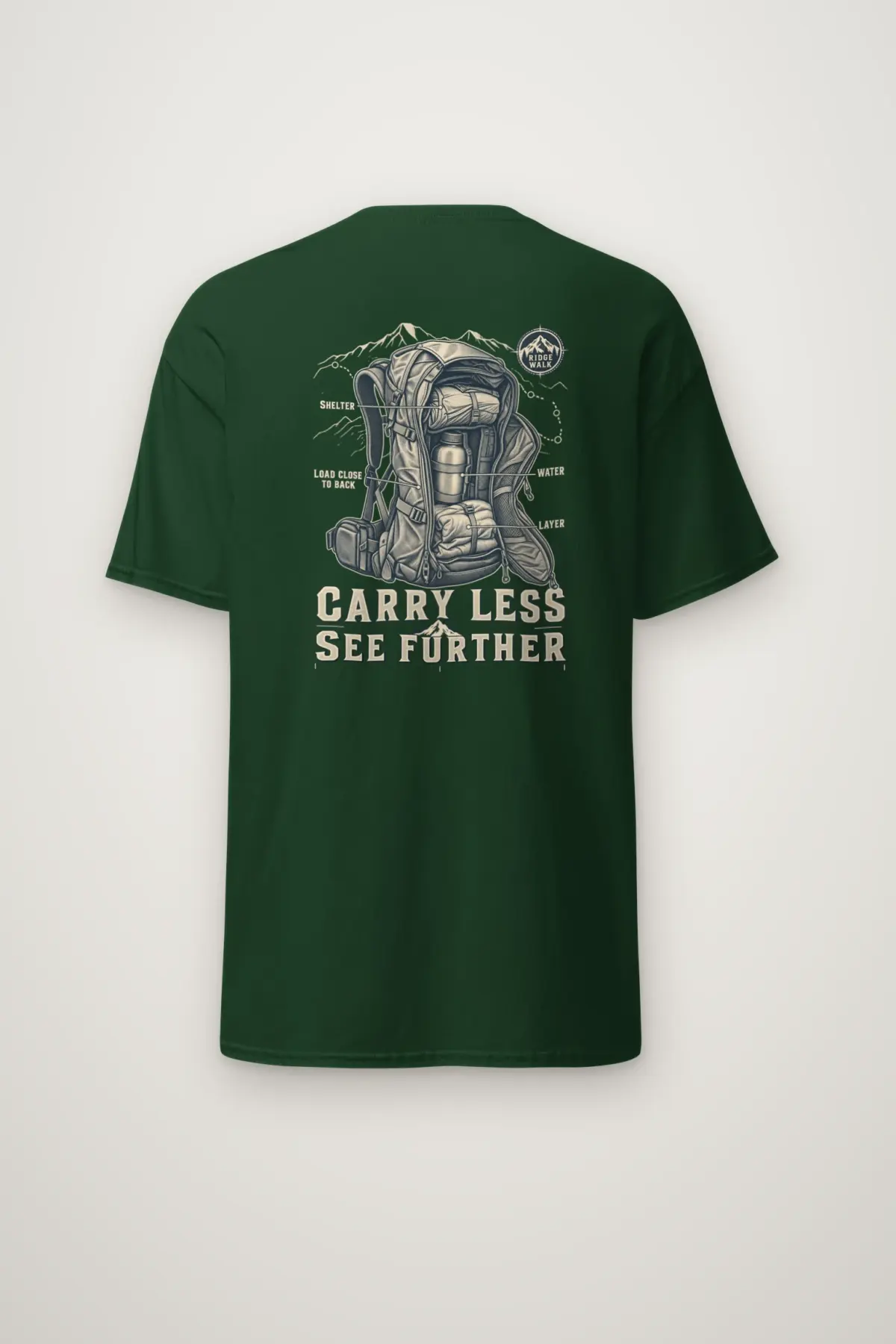 "Carry Less See Further" Heavyweight Unisex Crewneck T-shirt