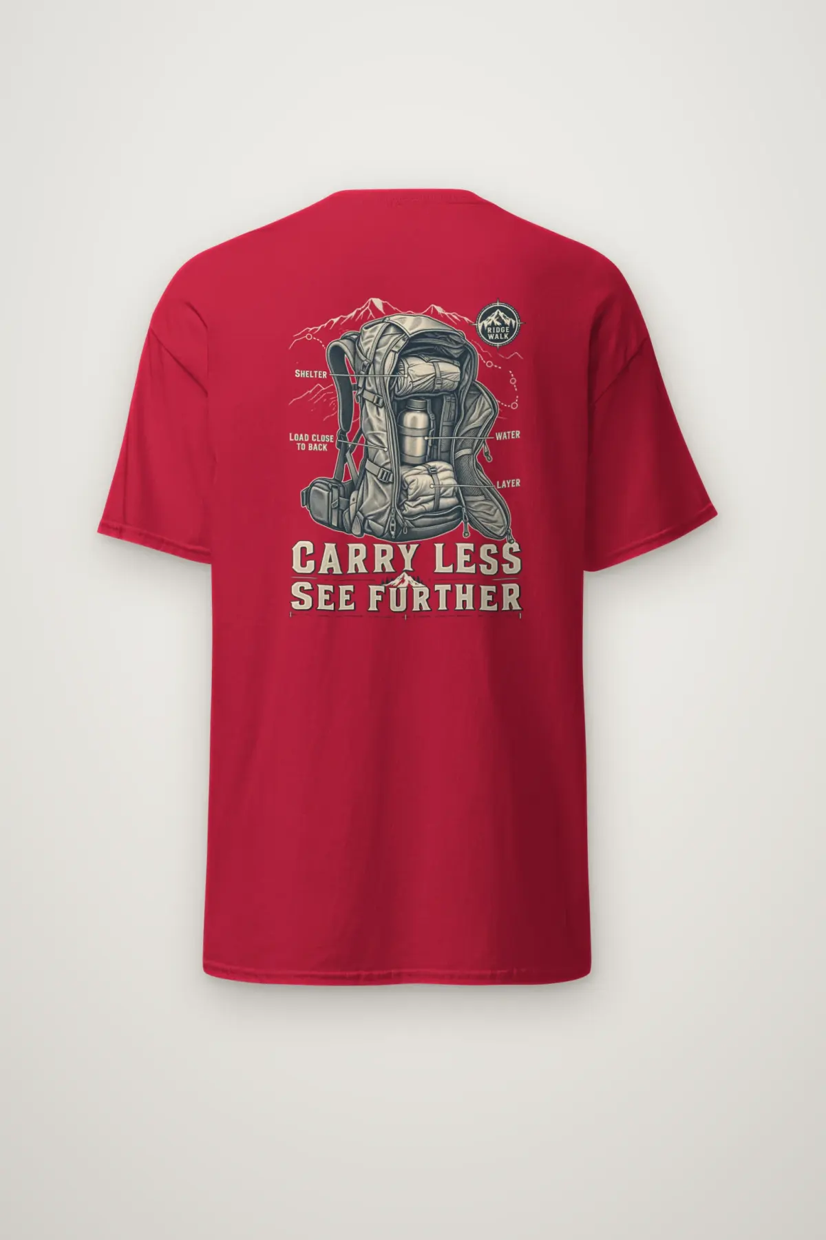 "Carry Less See Further" Heavyweight Unisex Crewneck T-shirt