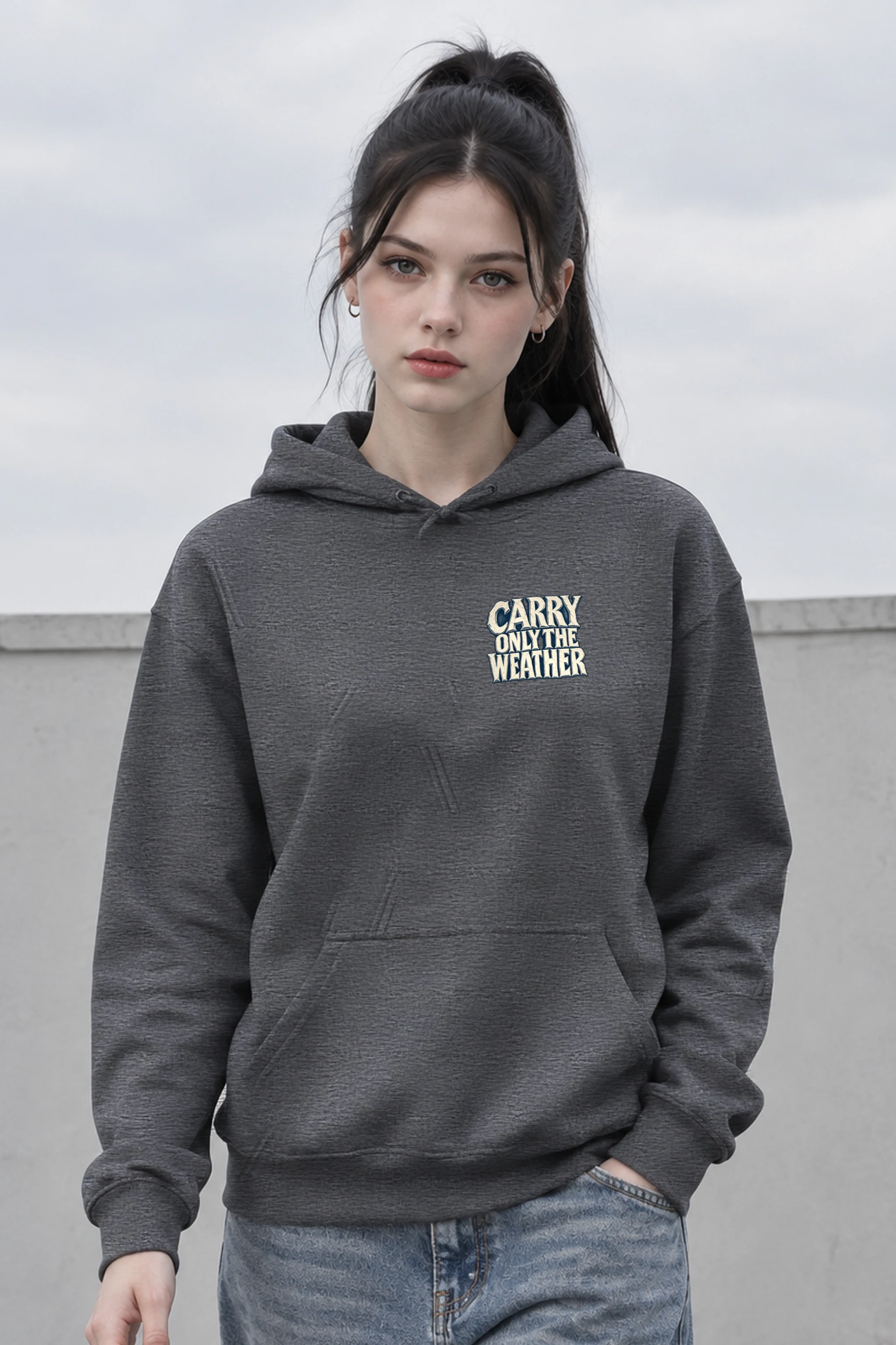 "Carry Only the Weather" Heavy Blend Unisex Pullover Hoodie