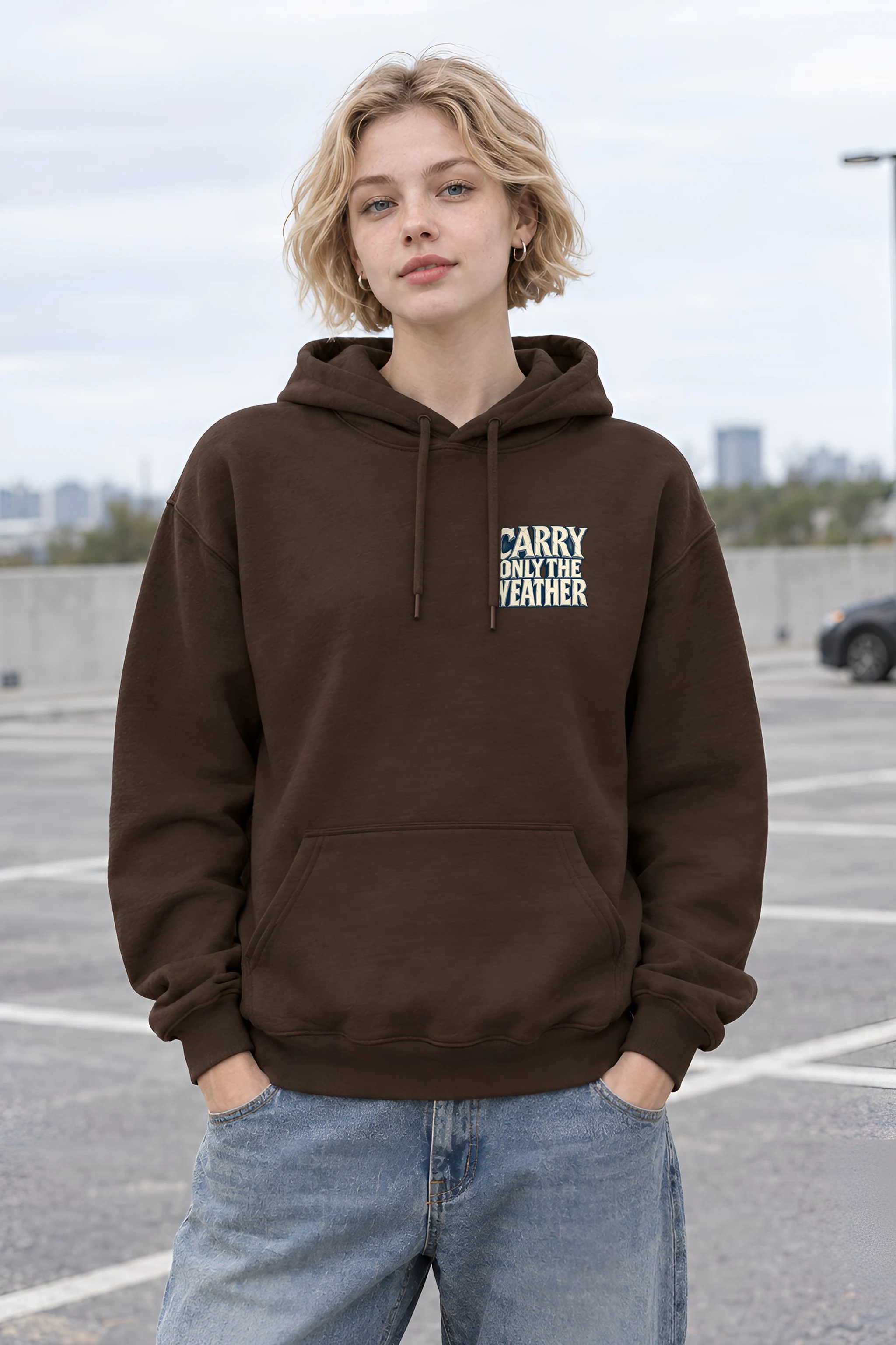 "Carry Only the Weather" Heavy Blend Unisex Pullover Hoodie