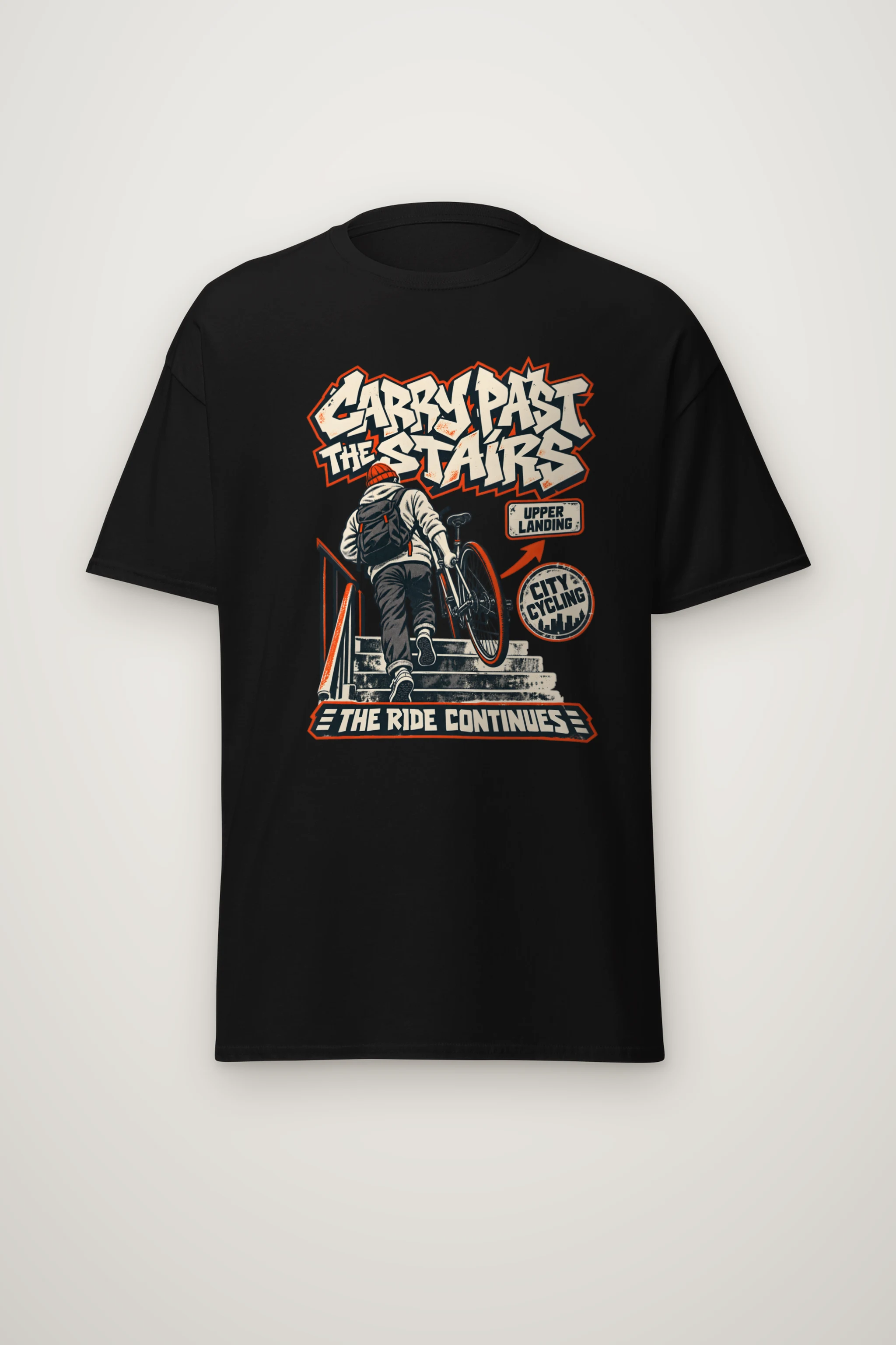 "Carry Past the Stairs" Heavyweight Unisex Crewneck T-shirt