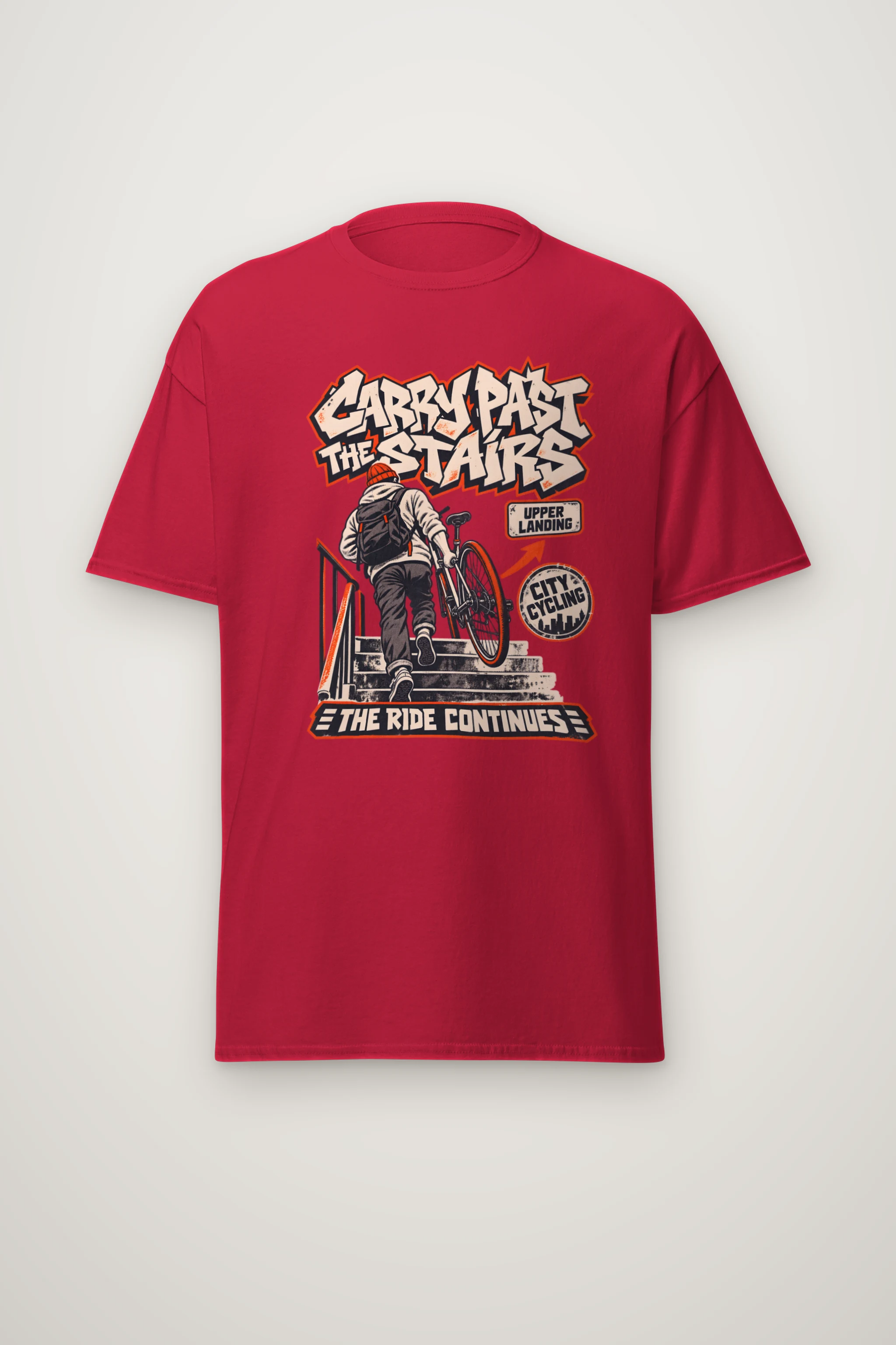 "Carry Past the Stairs" Heavyweight Unisex Crewneck T-shirt