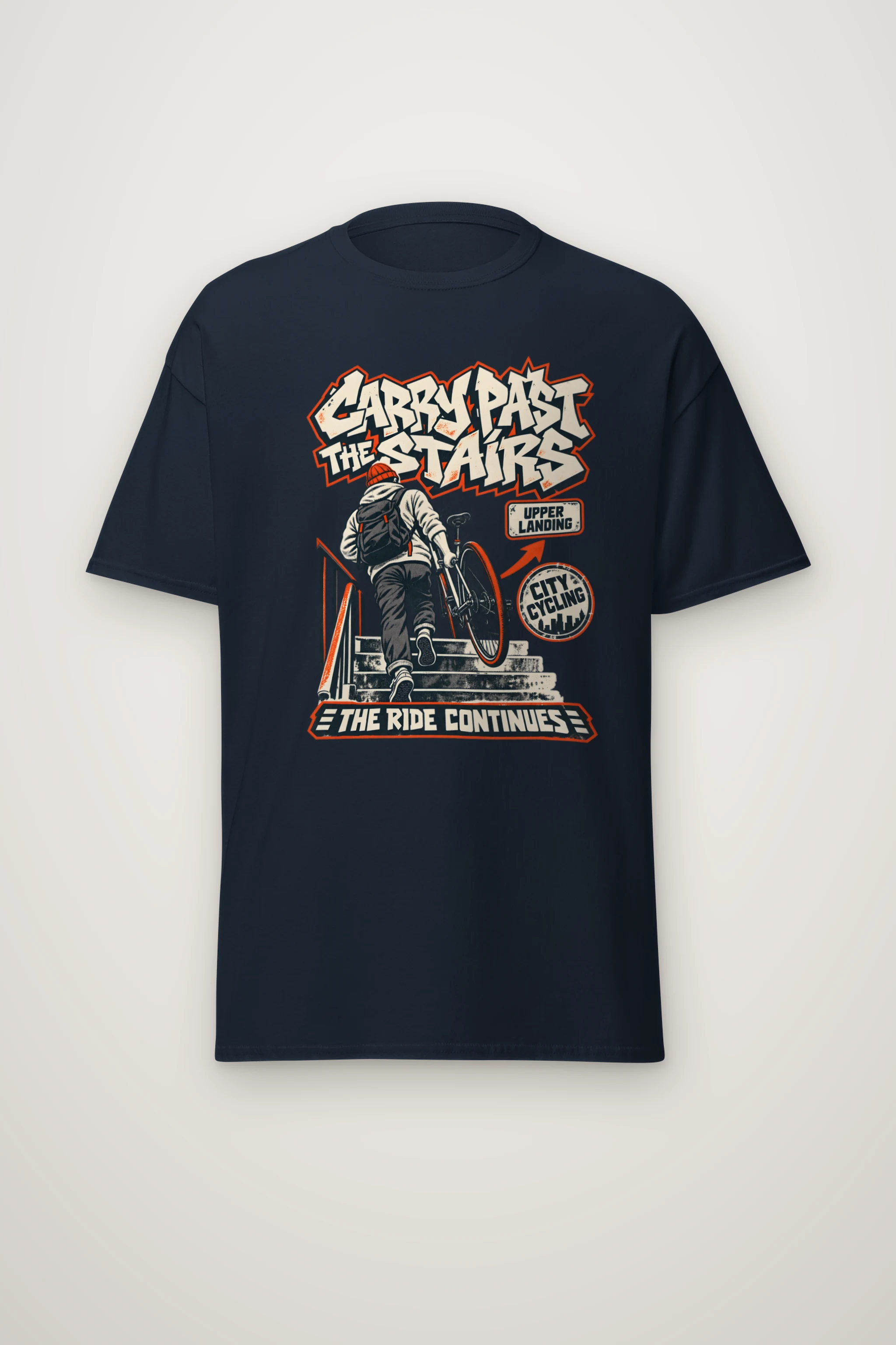"Carry Past the Stairs" Heavyweight Unisex Crewneck T-shirt