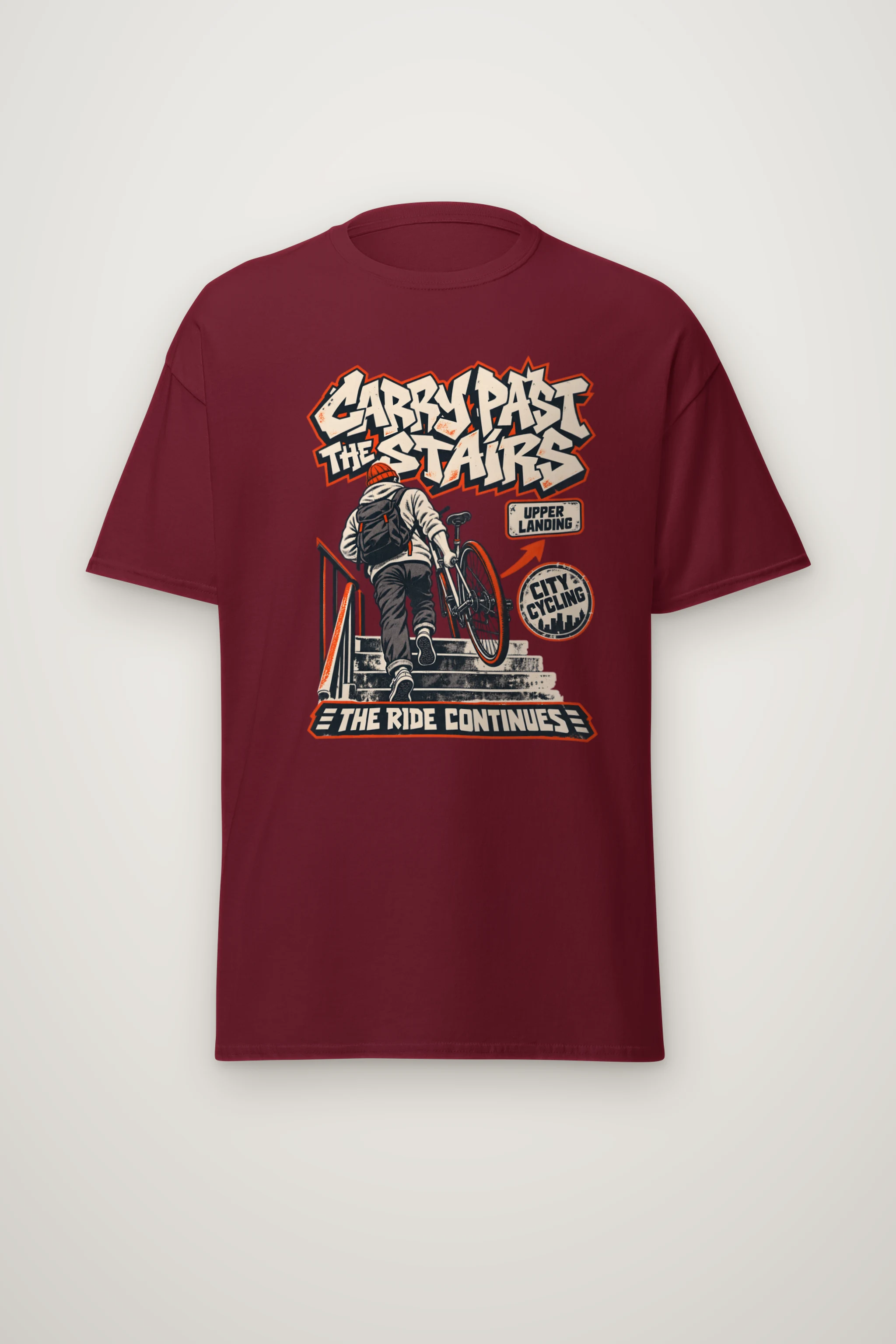 "Carry Past the Stairs" Heavyweight Unisex Crewneck T-shirt