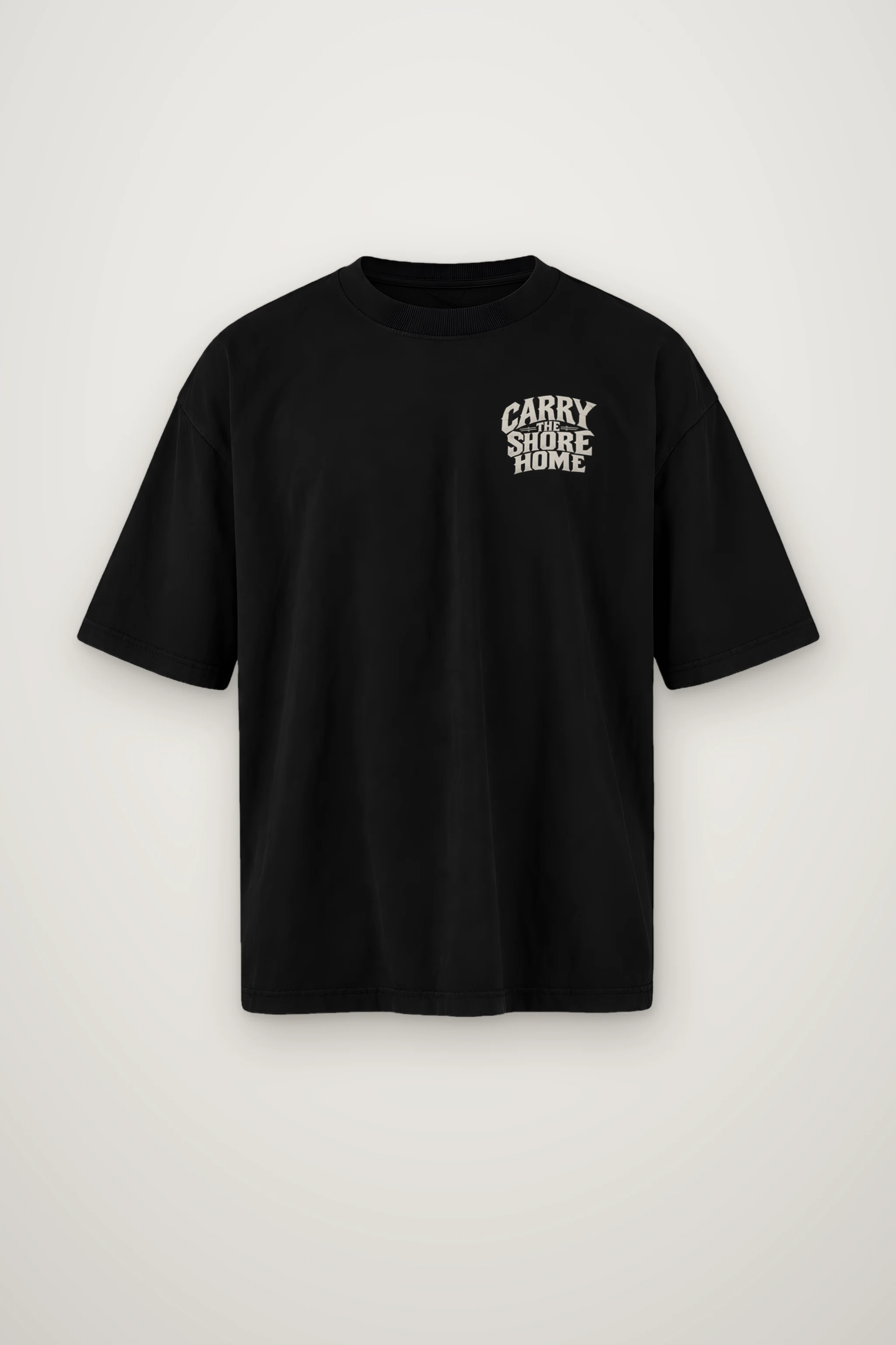 "Carry the Shore Home" Men's Oversized Heavyweight Crewneck T-Shirt